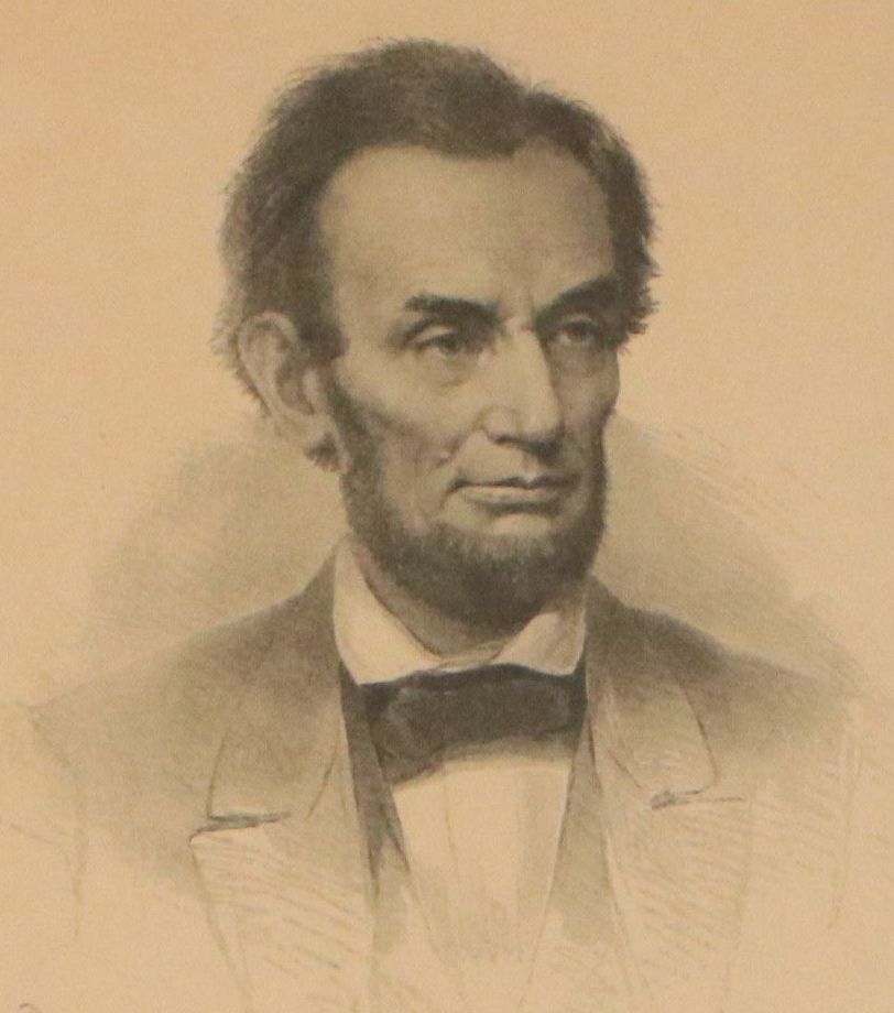 Francis B. Carpenter Wood Engraving "Abraham Lincoln"