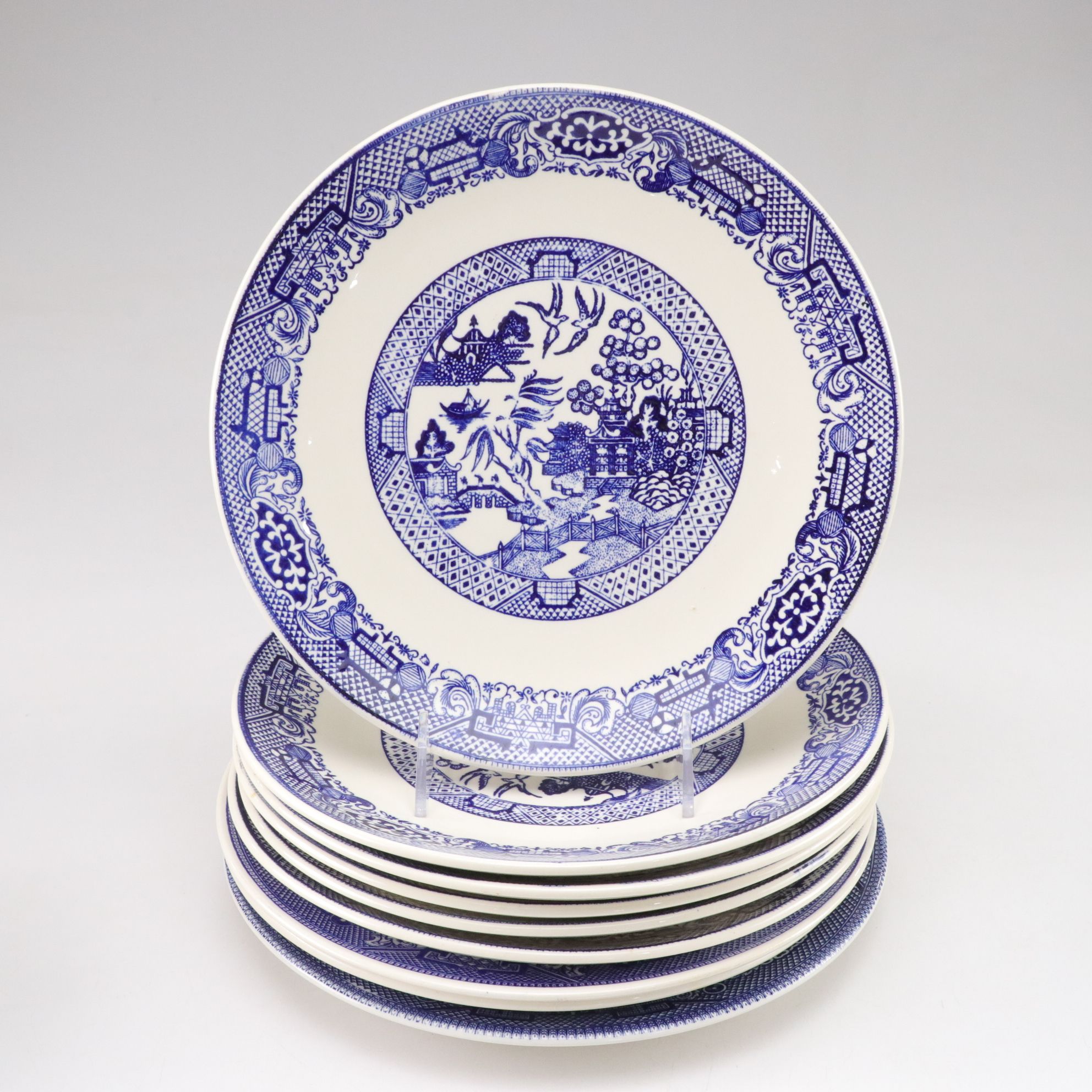 Royal China "Willow Ware" with Other Blue Willow Tableware