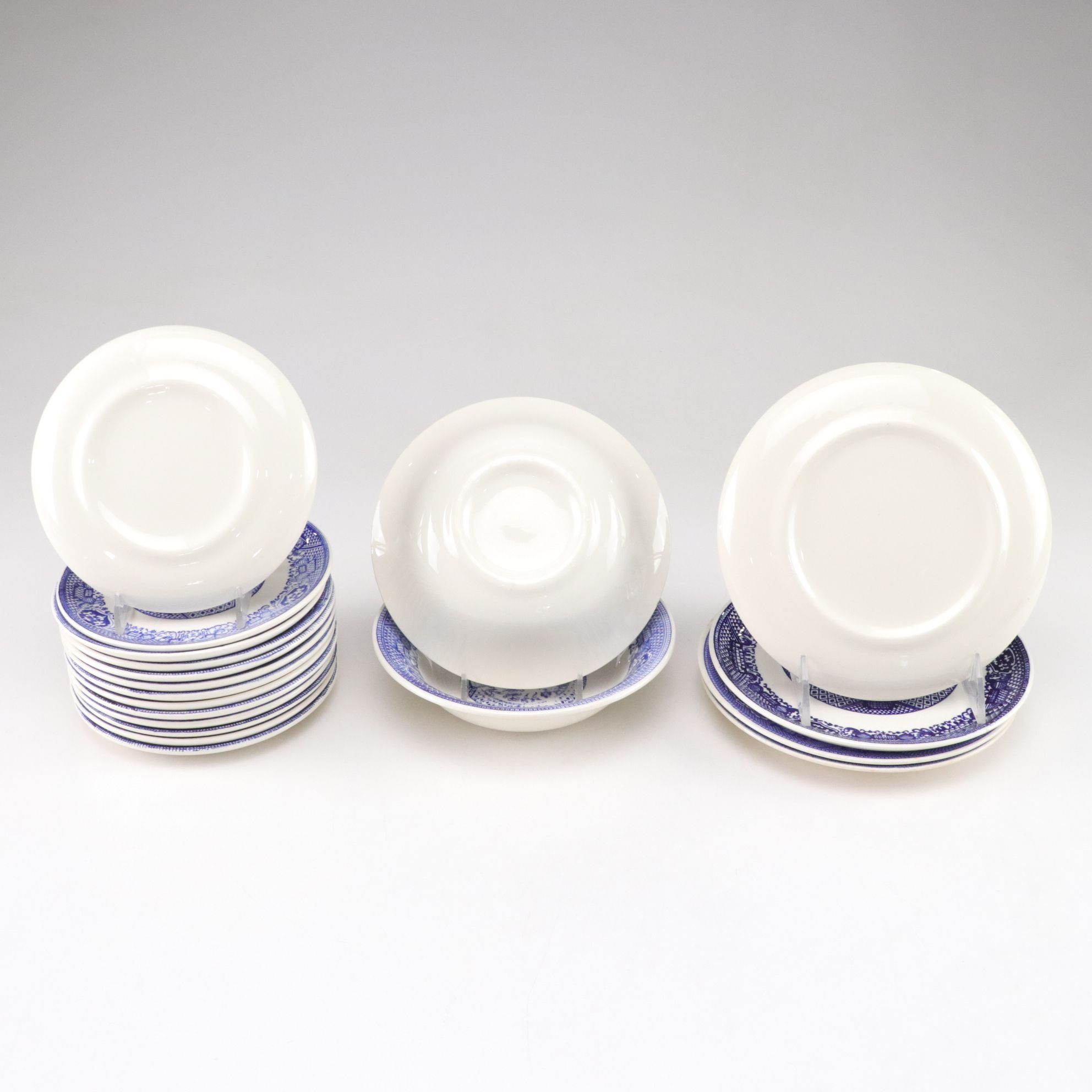 Royal China "Willow Ware" with Other Blue Willow Tableware