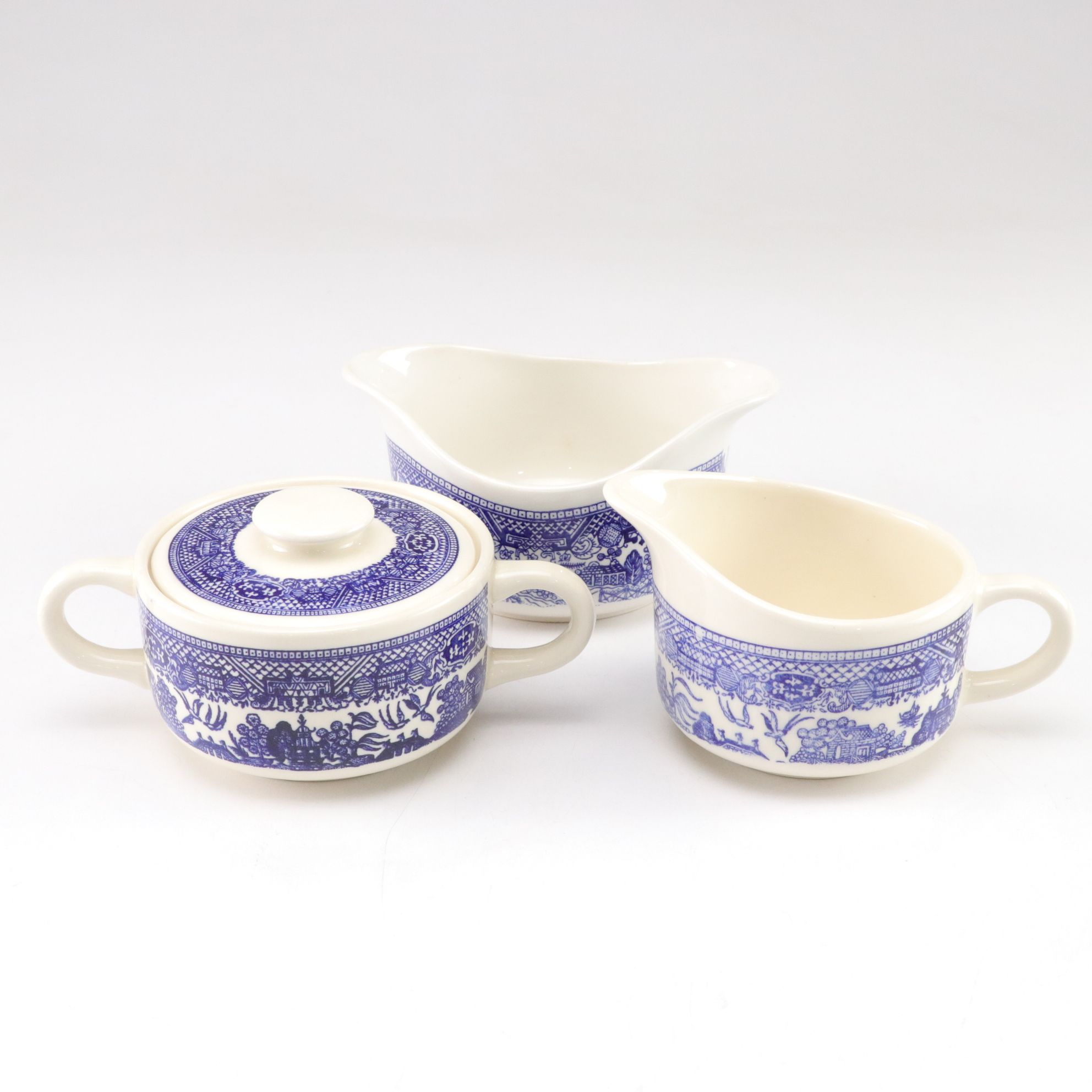 Royal China "Willow Ware" with Other Blue Willow Tableware