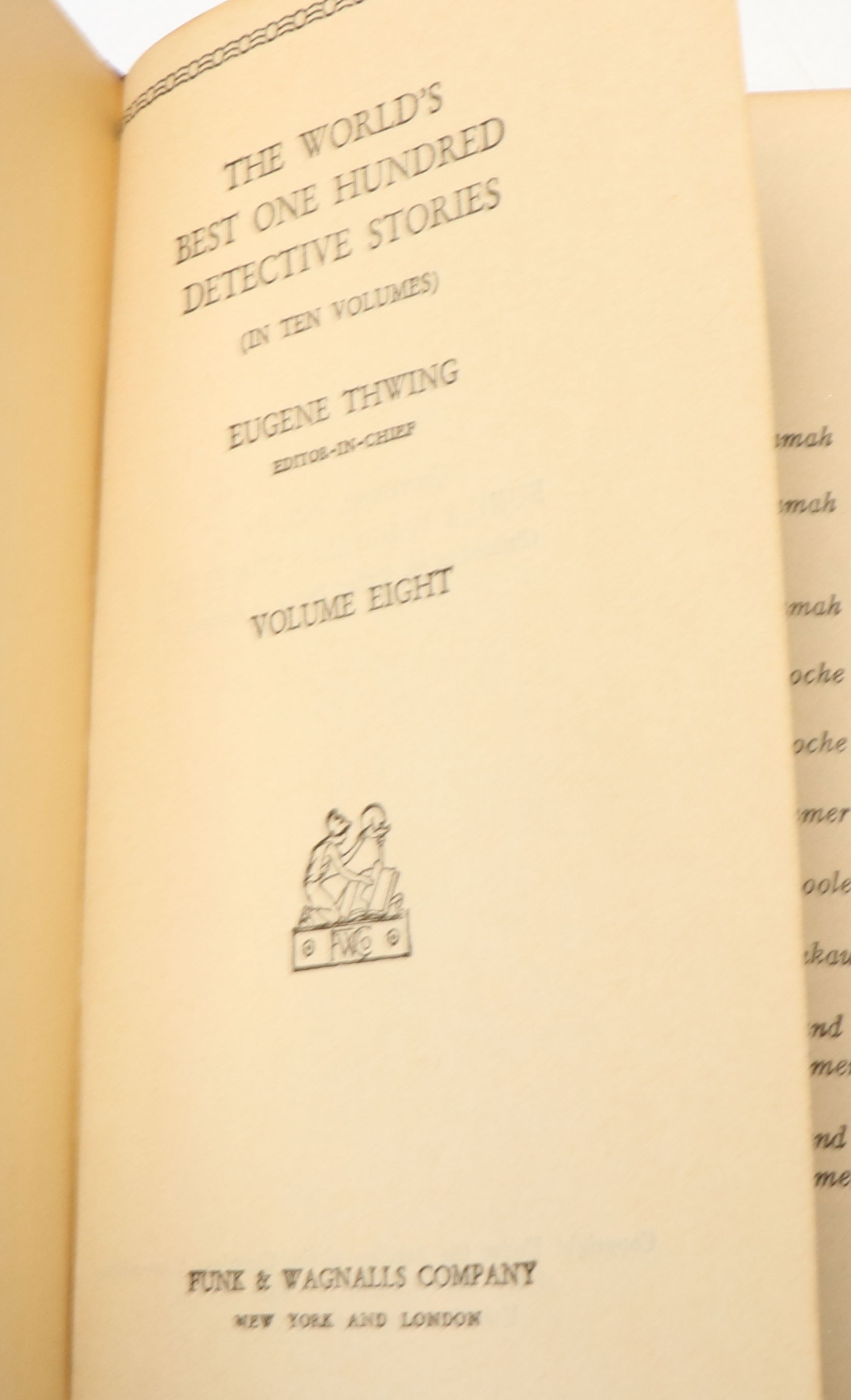 "The World's One Thousand Best Poems" and More Partial Sets