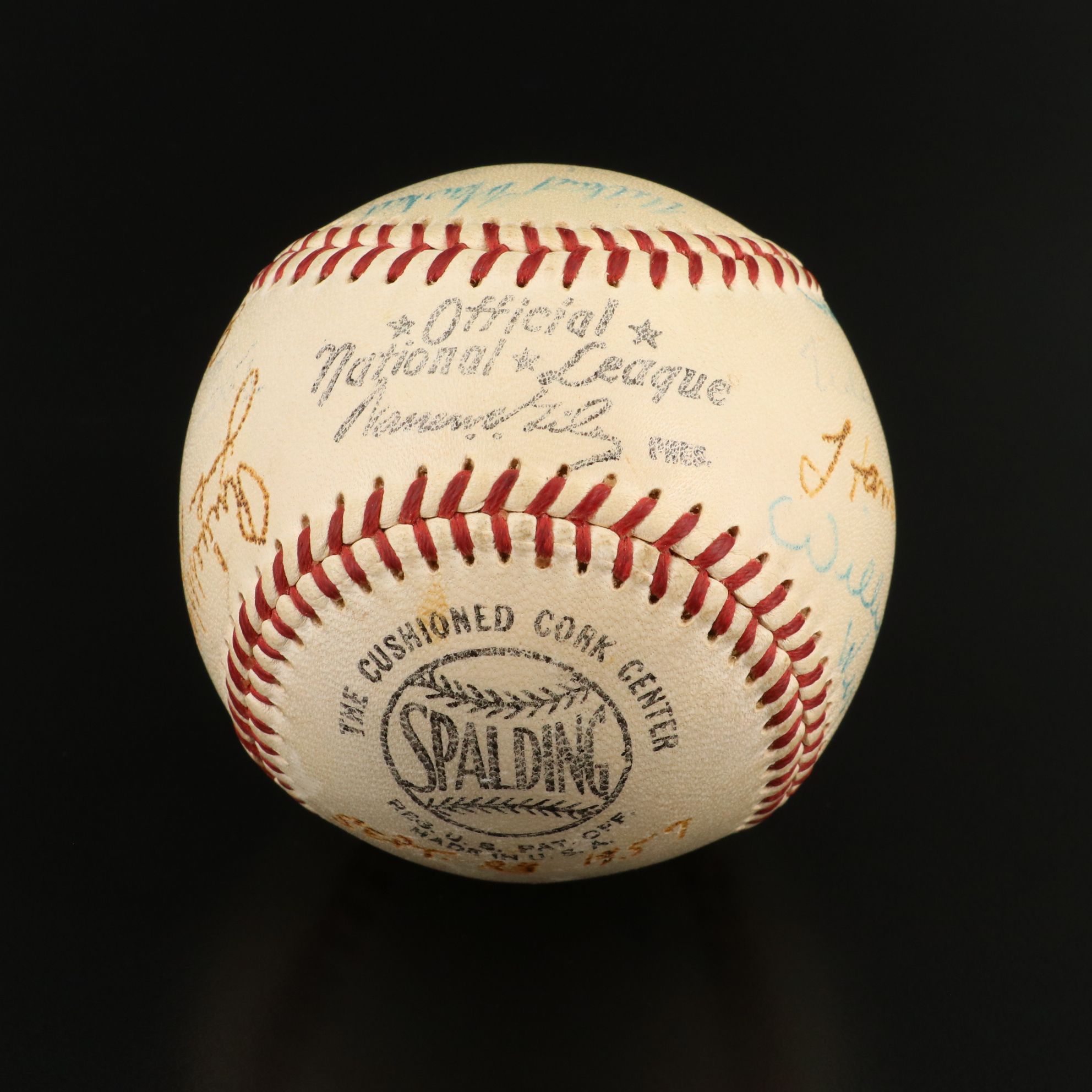 1957 New York Giants Team Signed Baseball From Final Game In New York