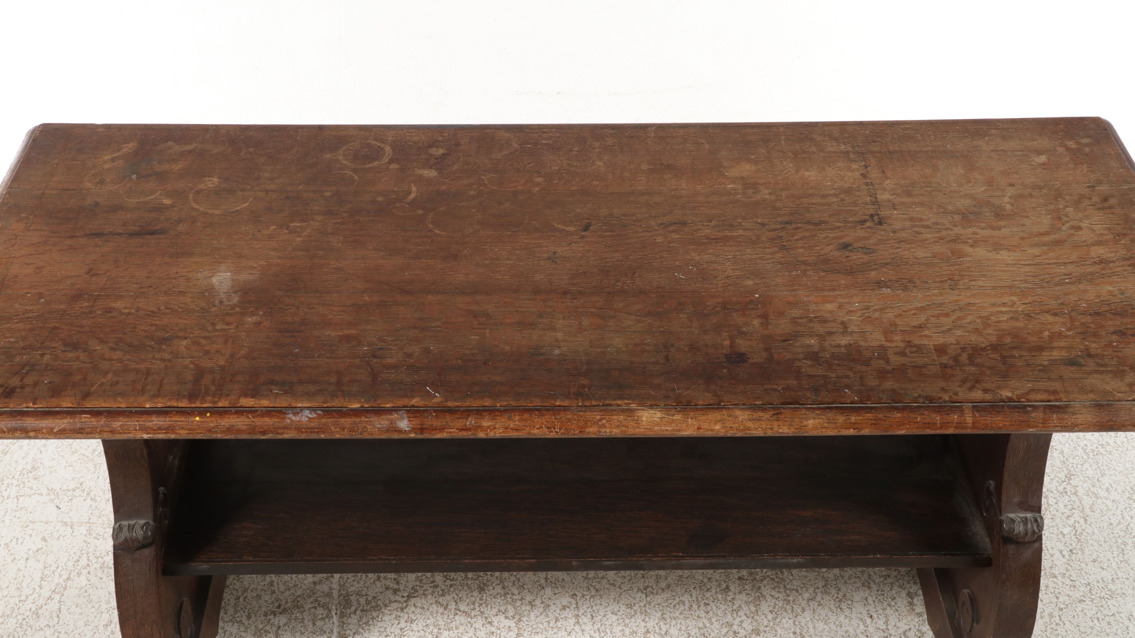 Renaissance Revival Quartersawn Oak Trestle Table