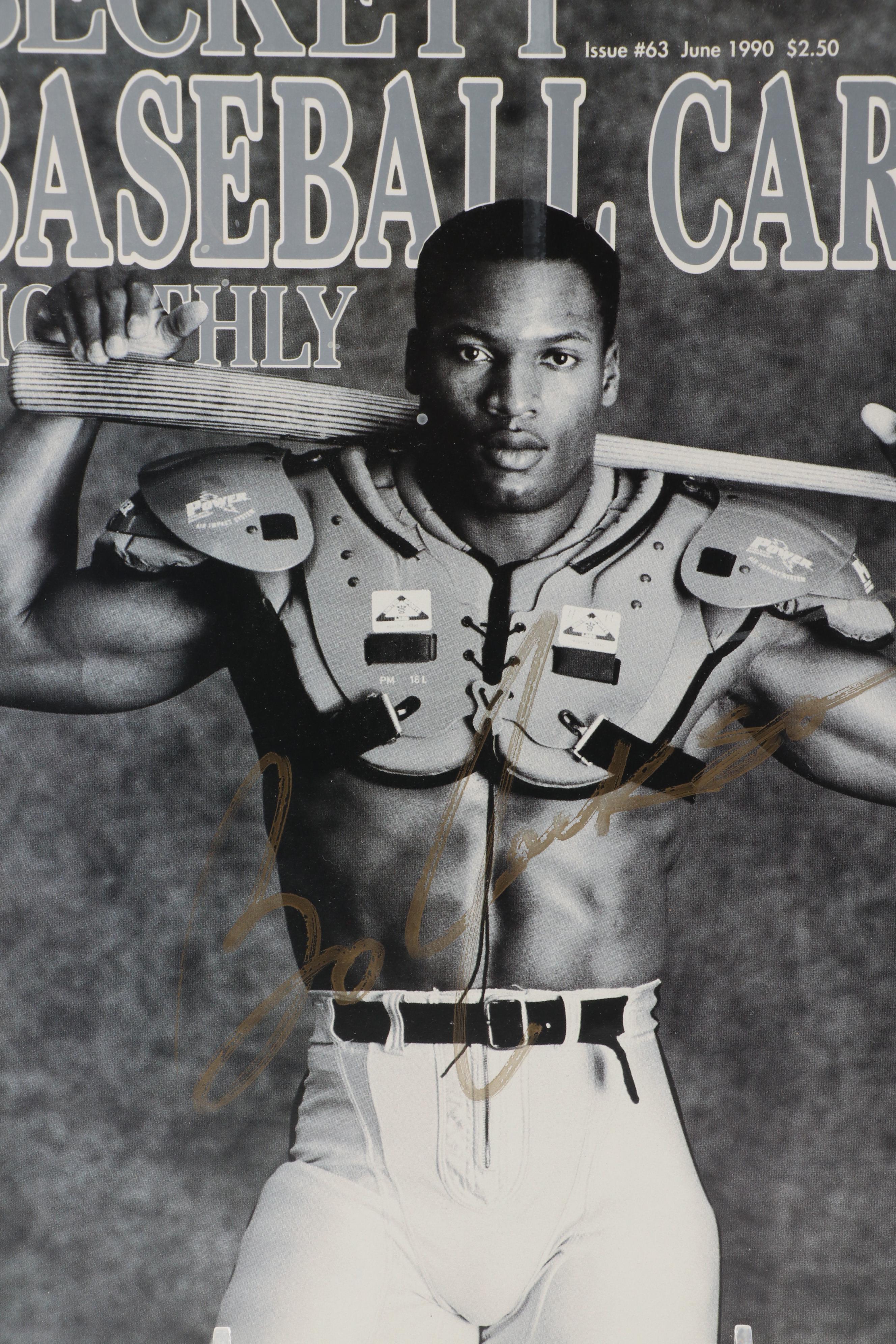 1990 Bo Jackson "Iconic Pose" Signed "Beckett Baseball Card Monthly" Magazine