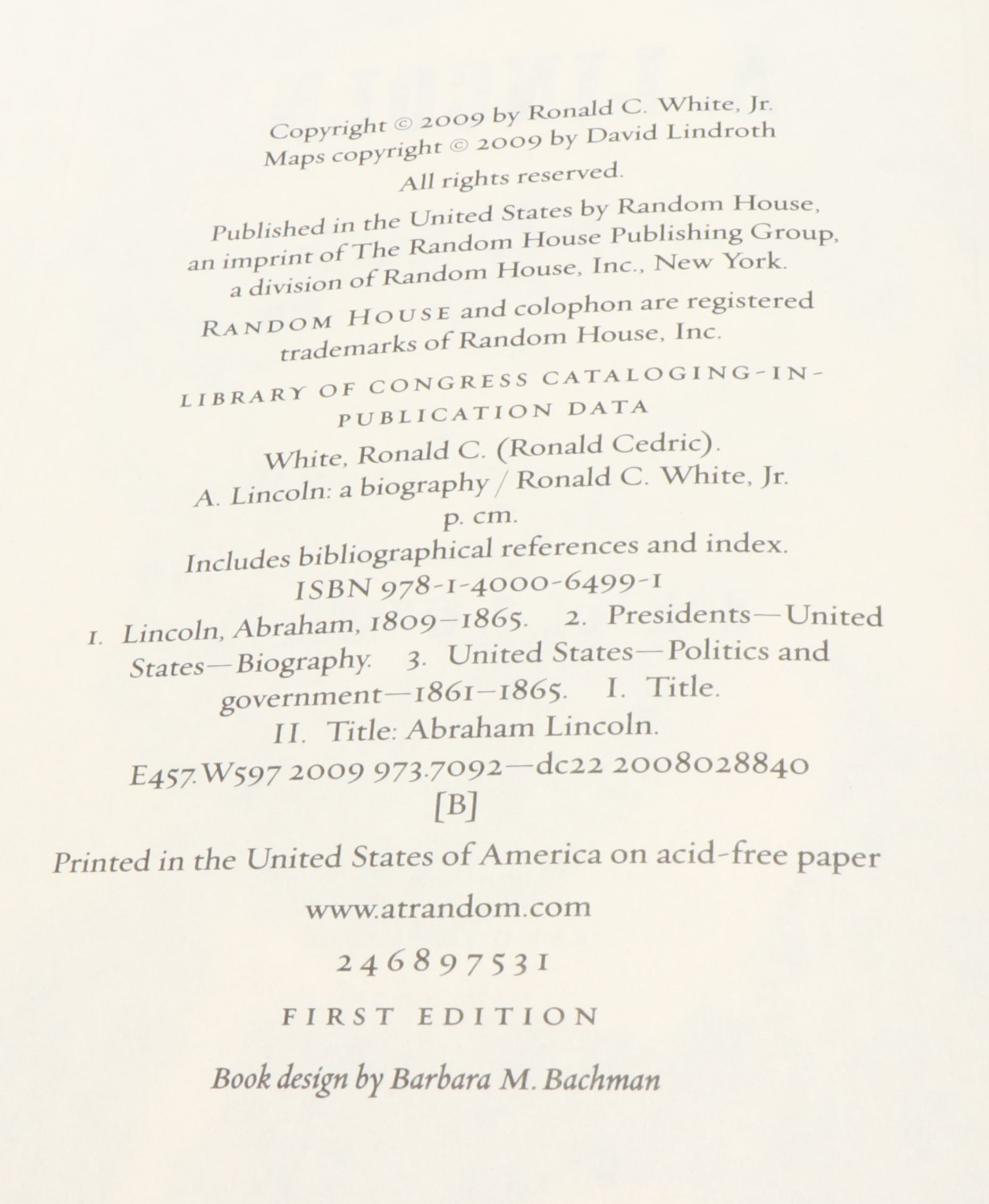 First Edition "A. Lincoln" by Ronald C. White and More Abraham Lincoln Books