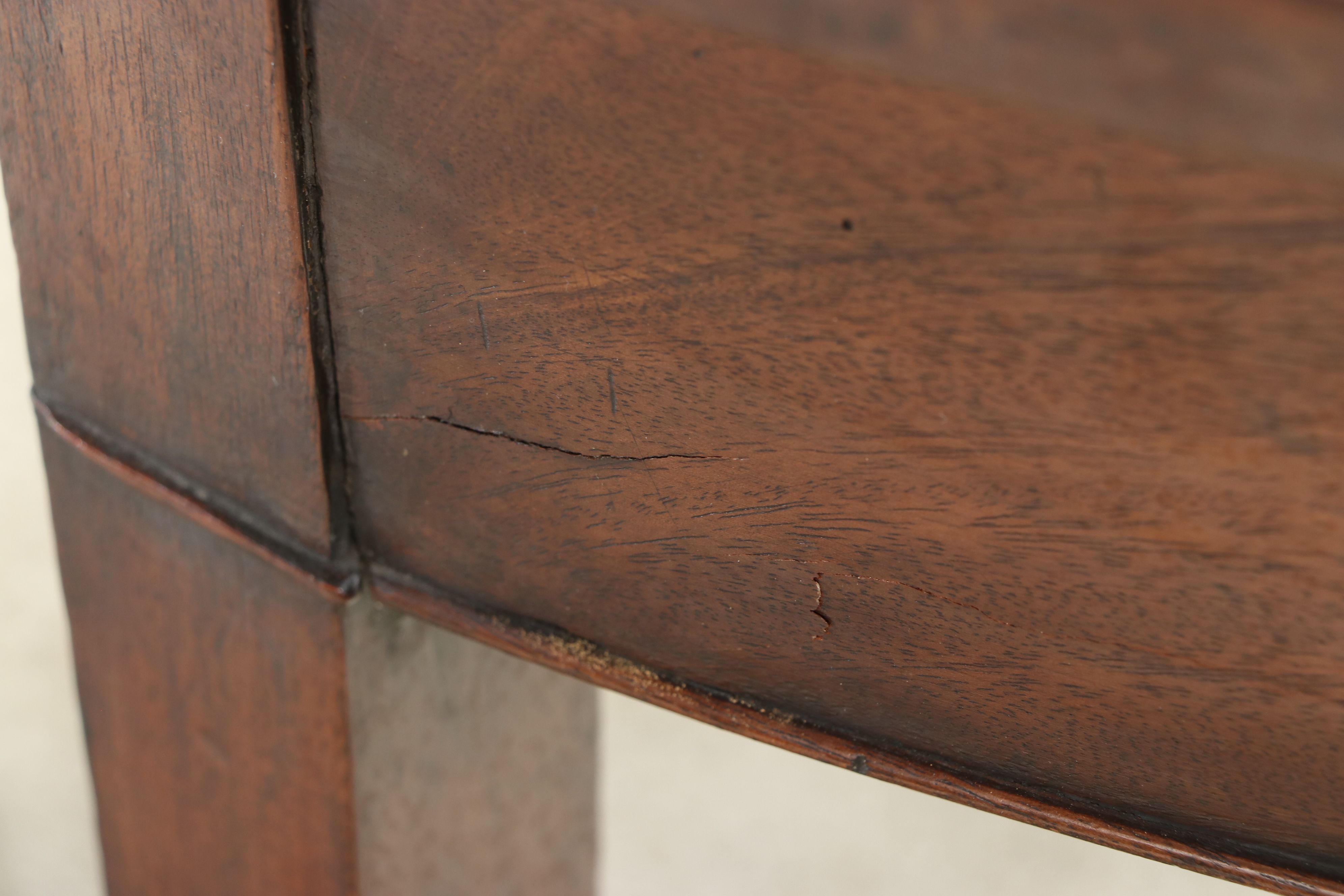Hepplewhite Style Mahogany Demilune Console Table, Late 19th/Early 20th Century
