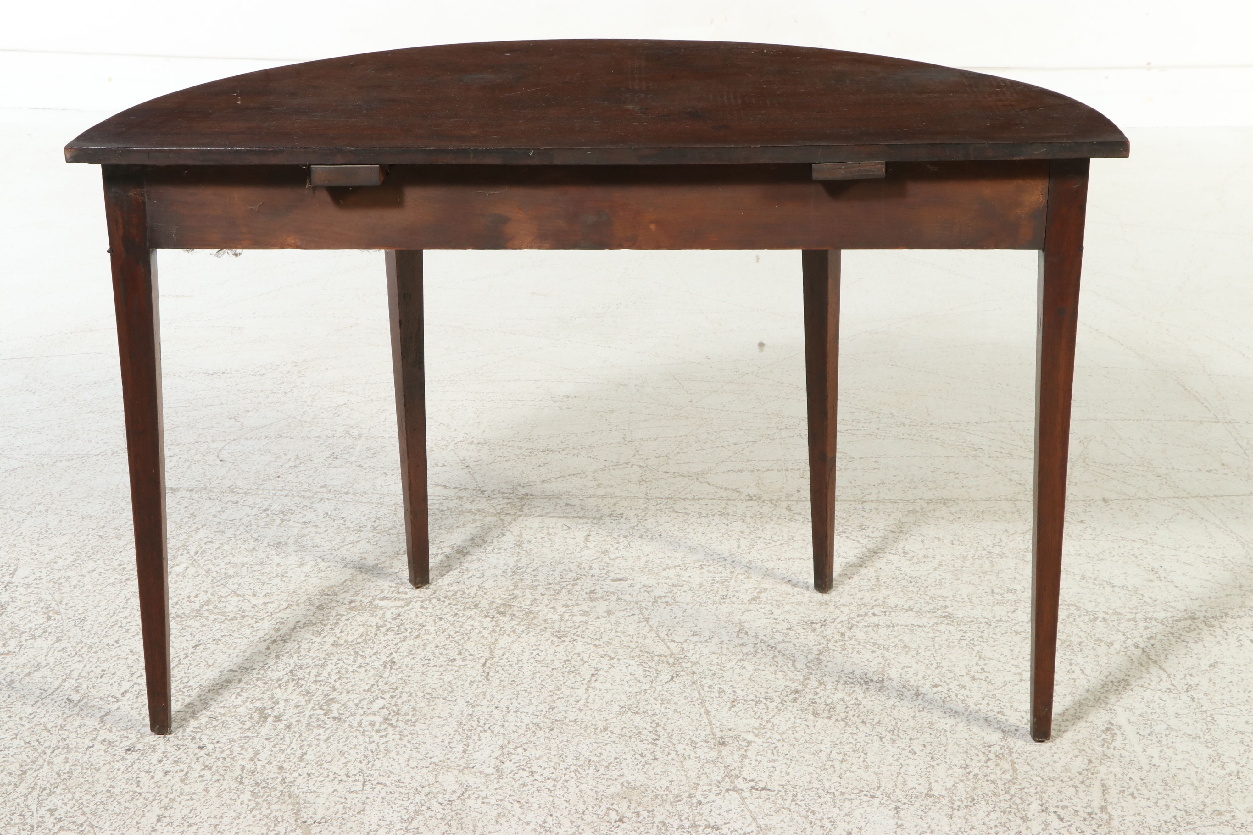 Hepplewhite Style Mahogany Demilune Console Table, Late 19th/Early 20th Century