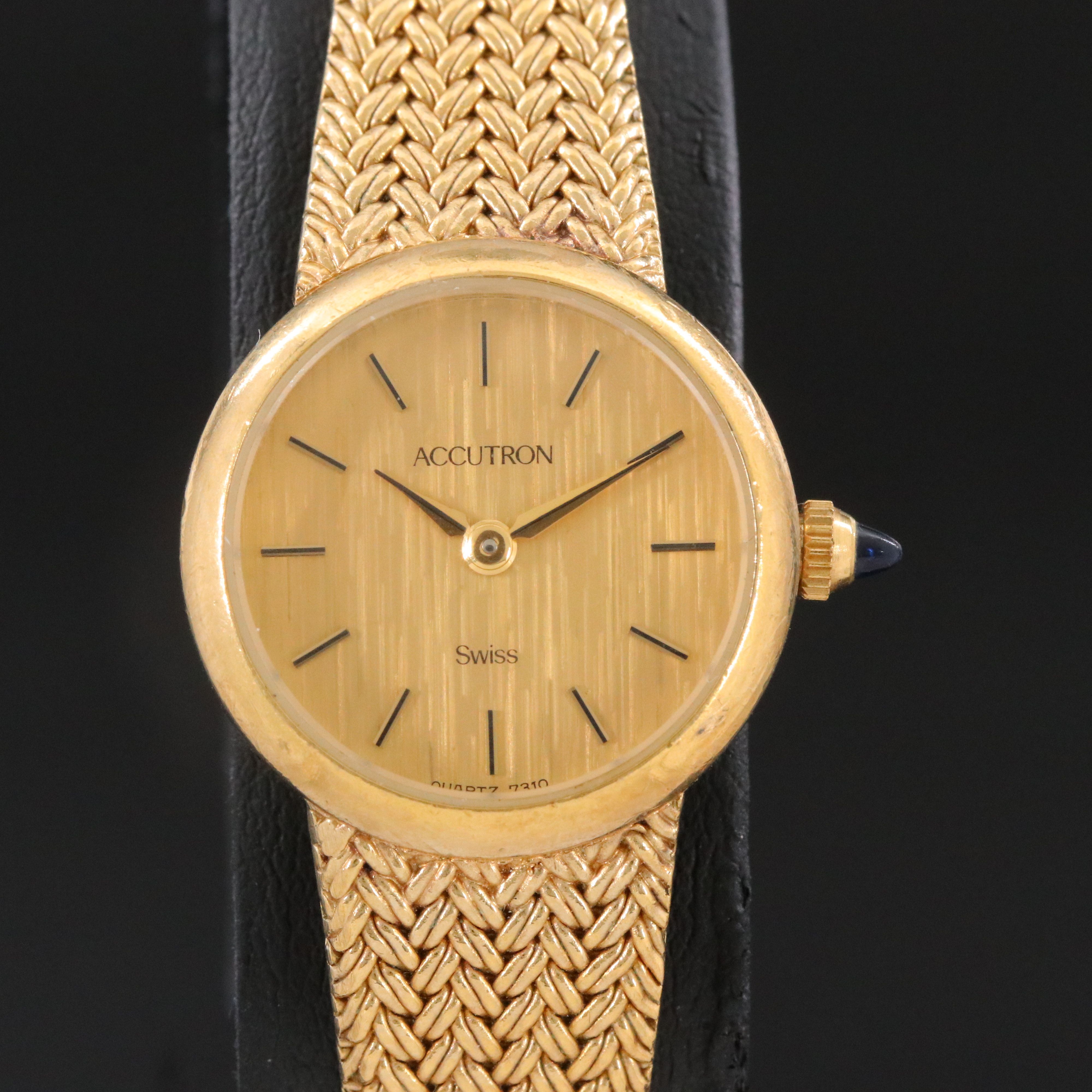 1981 Bulova Accutron Gold-Tone Swiss Quartz Watch