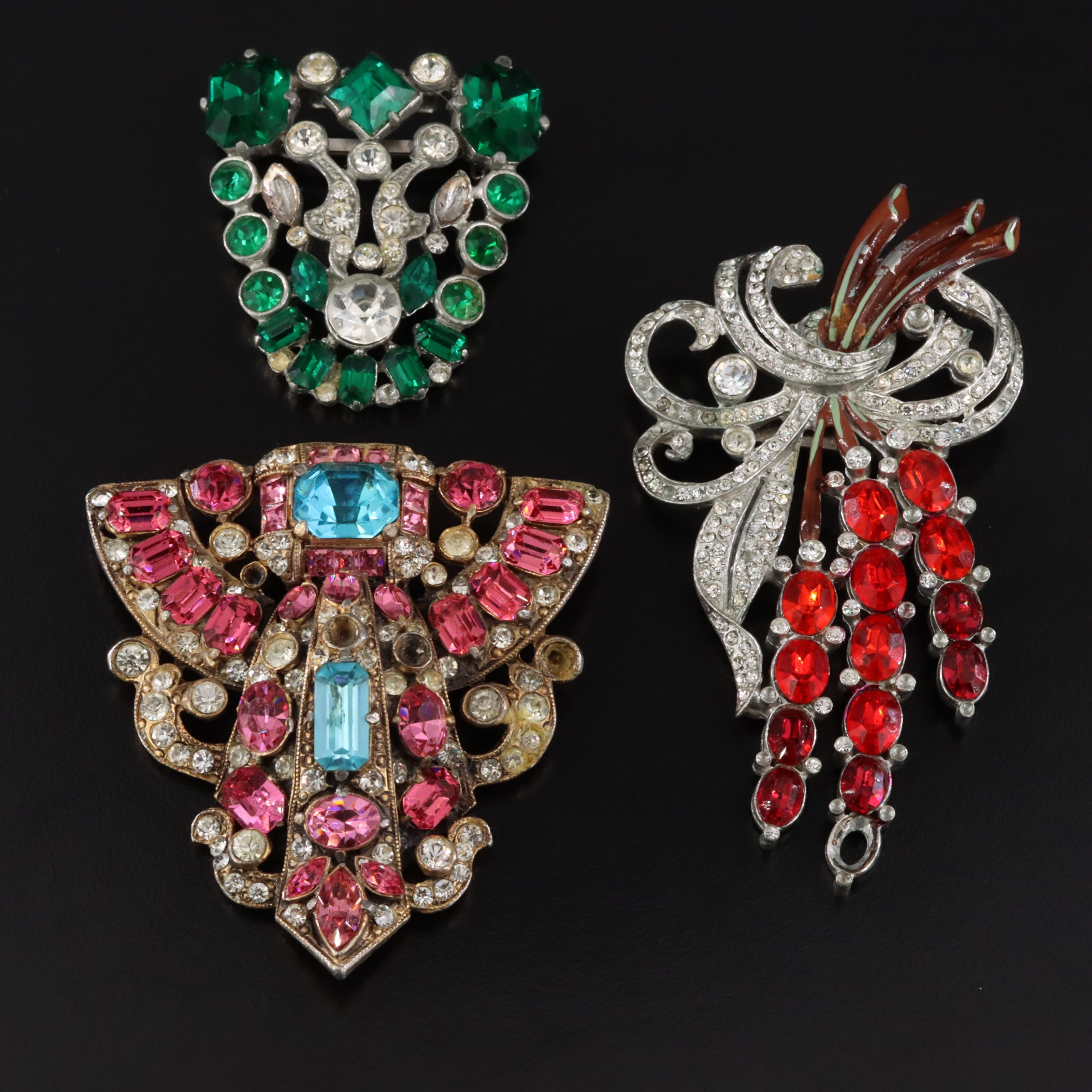 Vintage Rhinestone Brooch Collection