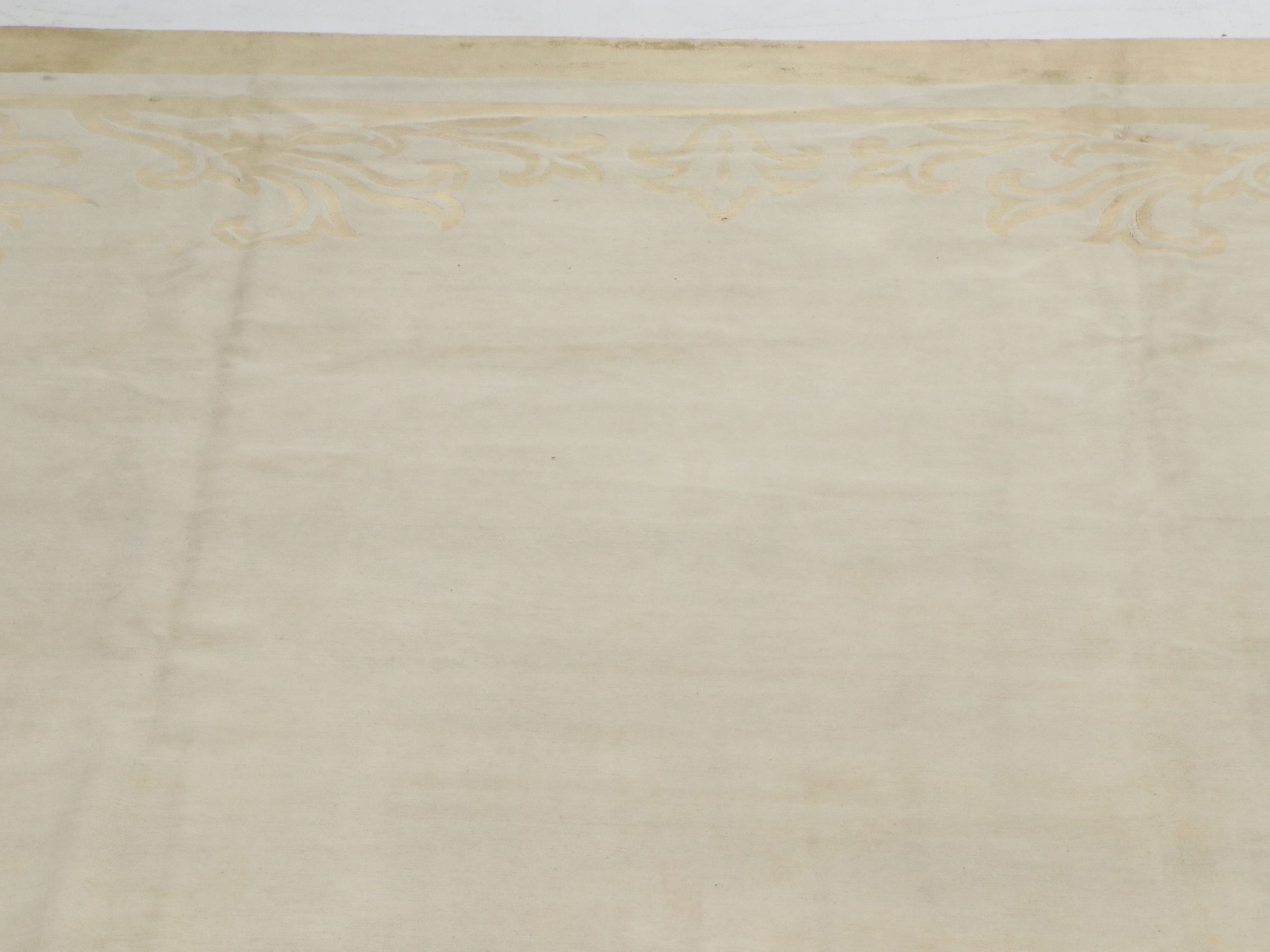 13'4 x 17'3 Hand-Loomed Contemporary Damask Style Room-Sized Rug