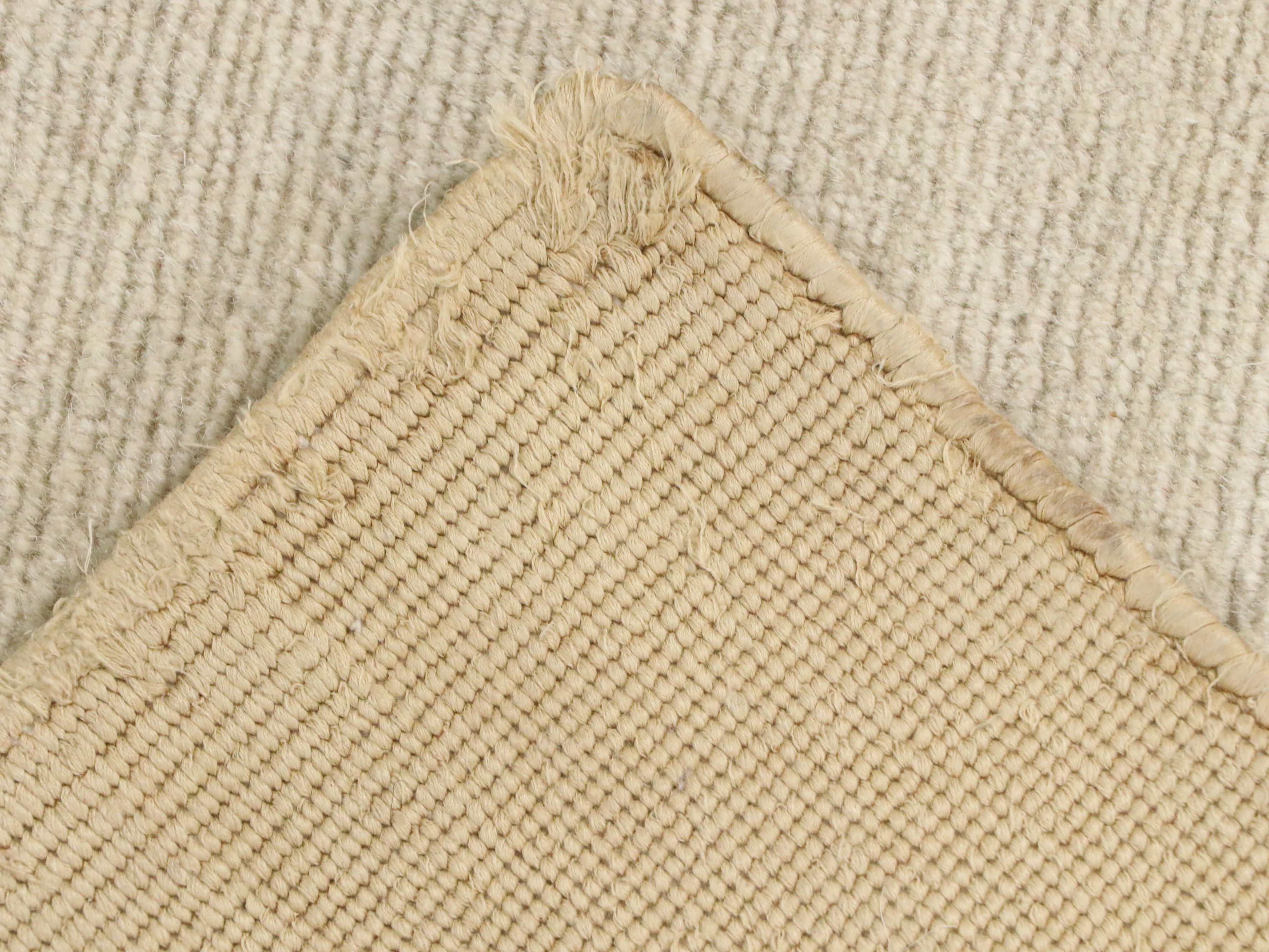 13'4 x 17'3 Hand-Loomed Contemporary Damask Style Room-Sized Rug
