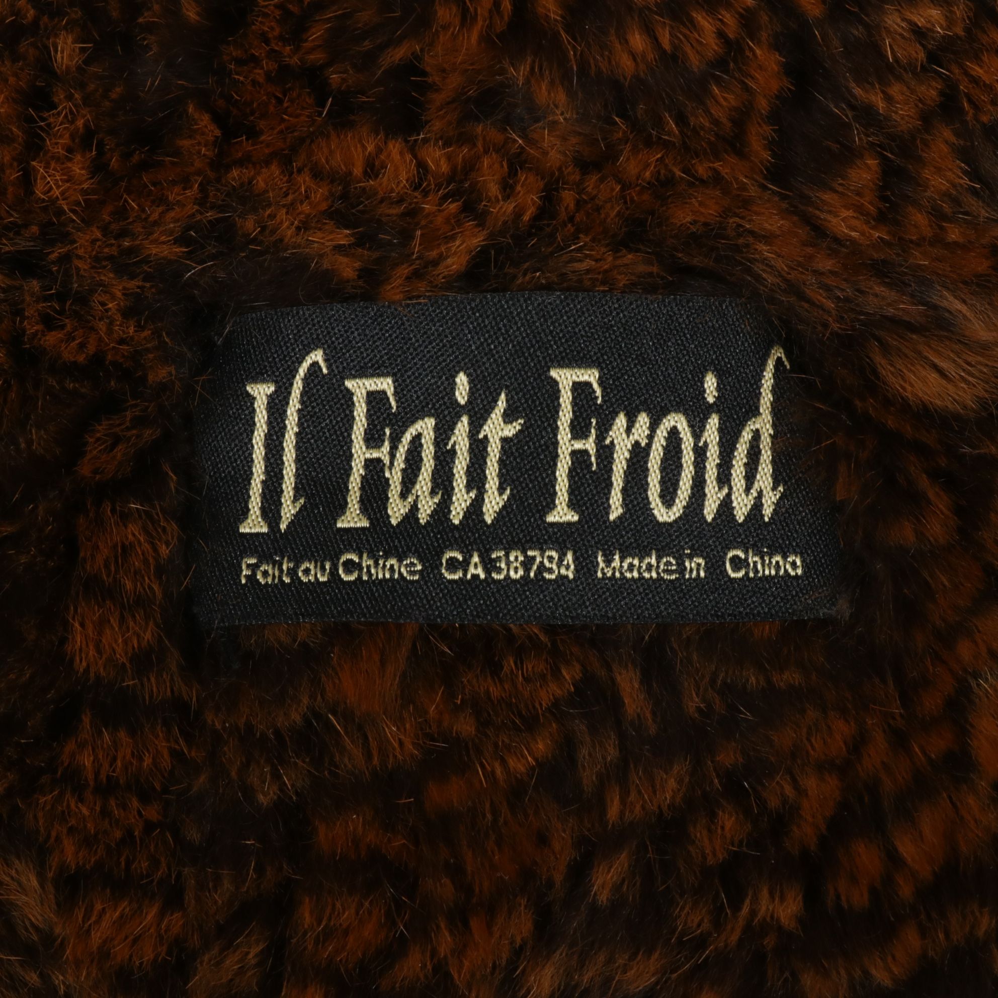Knitted Rabbit Fur Zip-Front Jacket with Leather Accents by Il Fait Froid