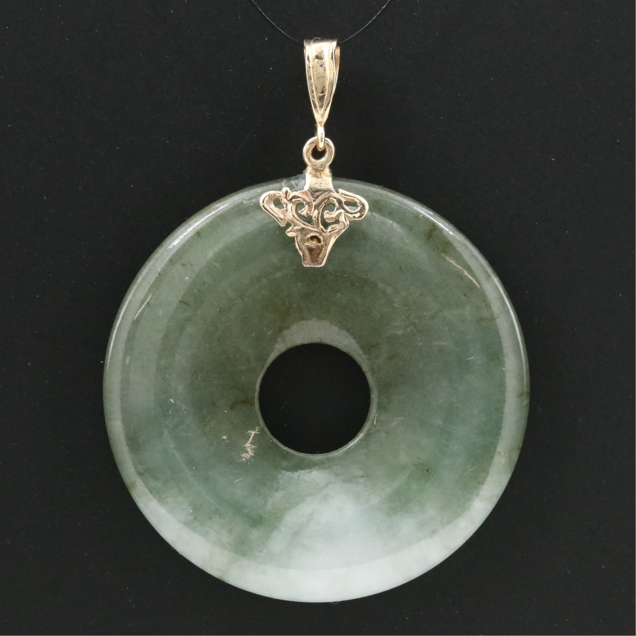 14K Jadeite Pendant