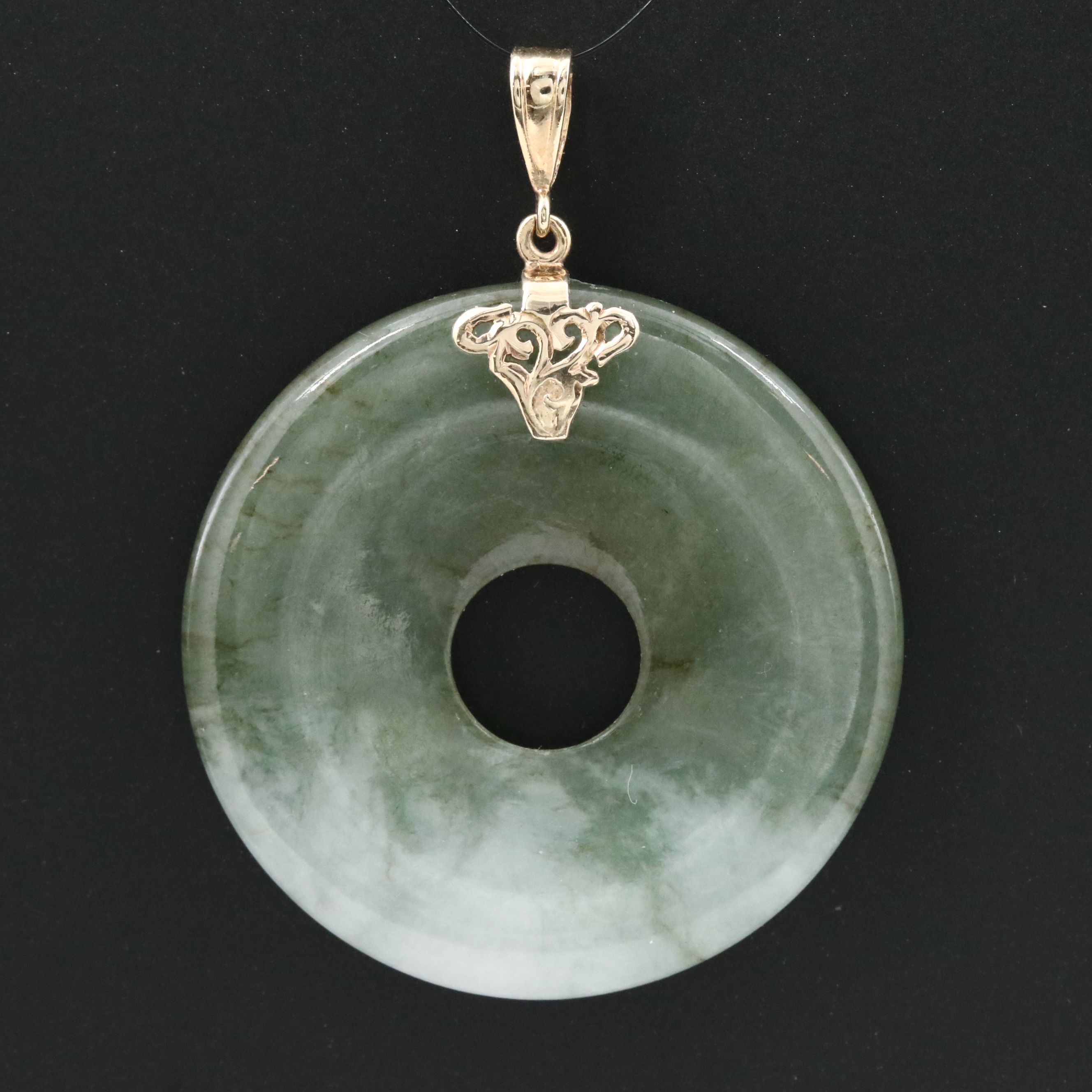 14K Jadeite Pendant
