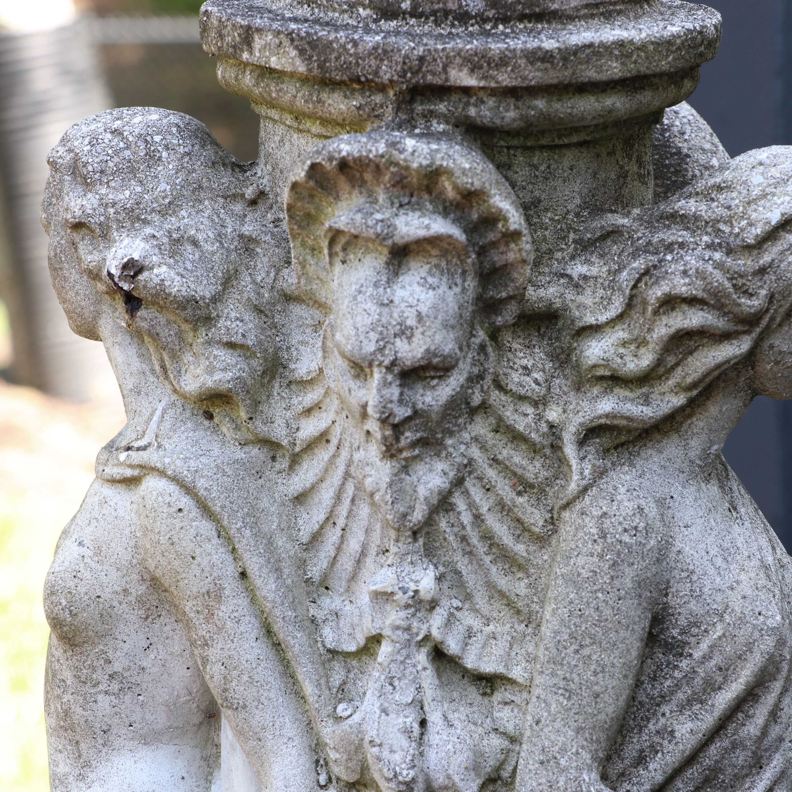 Neoclassical Three Graces Sculptural Garden Pedestal