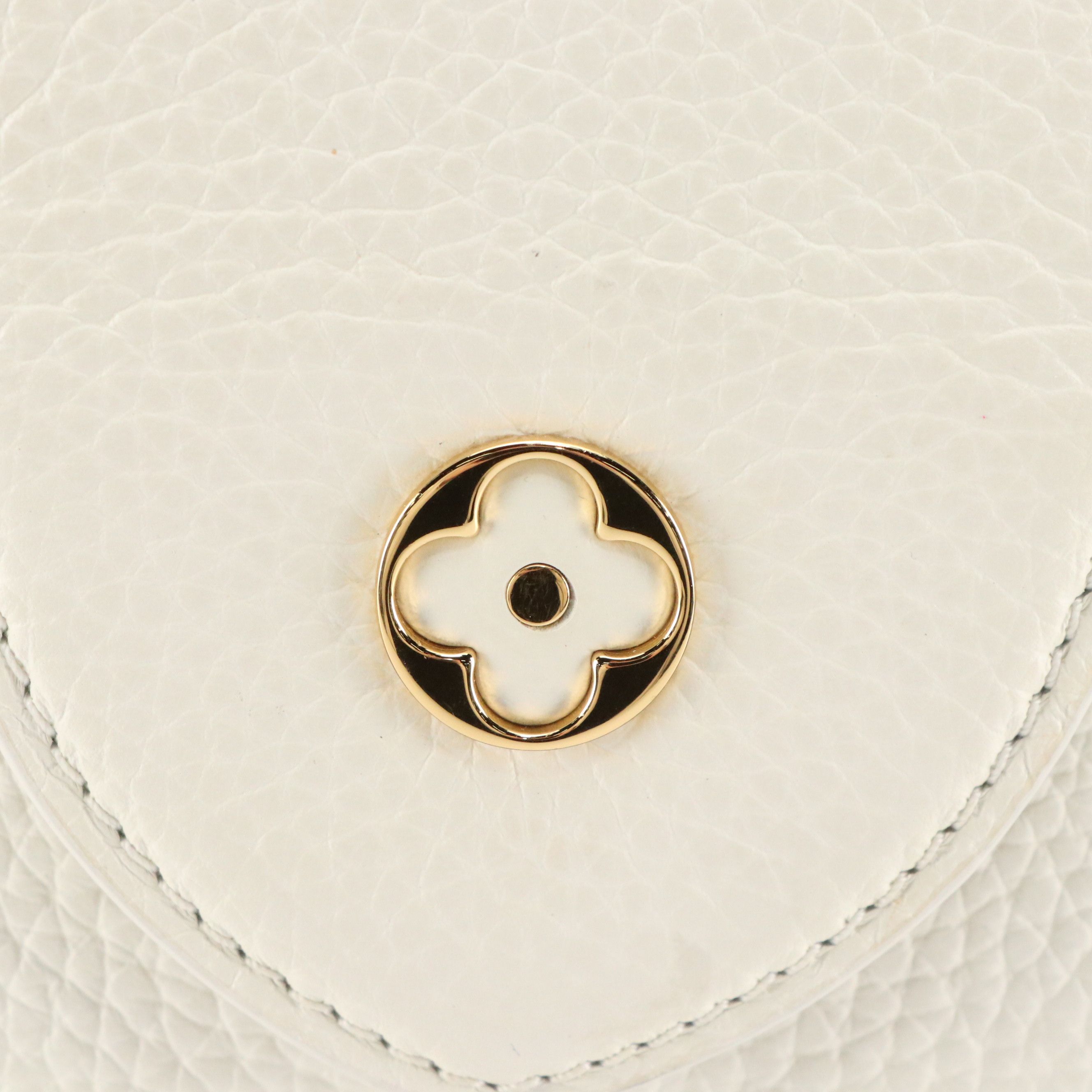 Louis Vuitton Capucines BB Pink Color Block Handle Bag in Snow Taurillon Leather