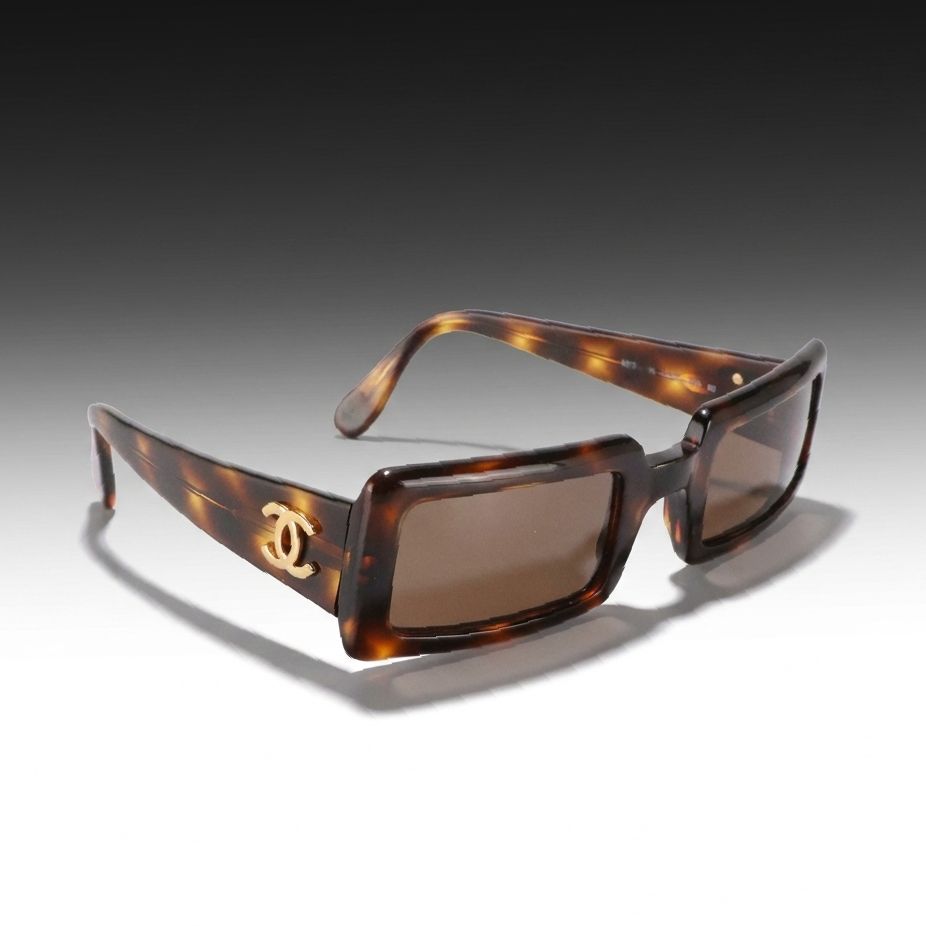 Chanel Boutique CC Havana Sunglasses, Vintage