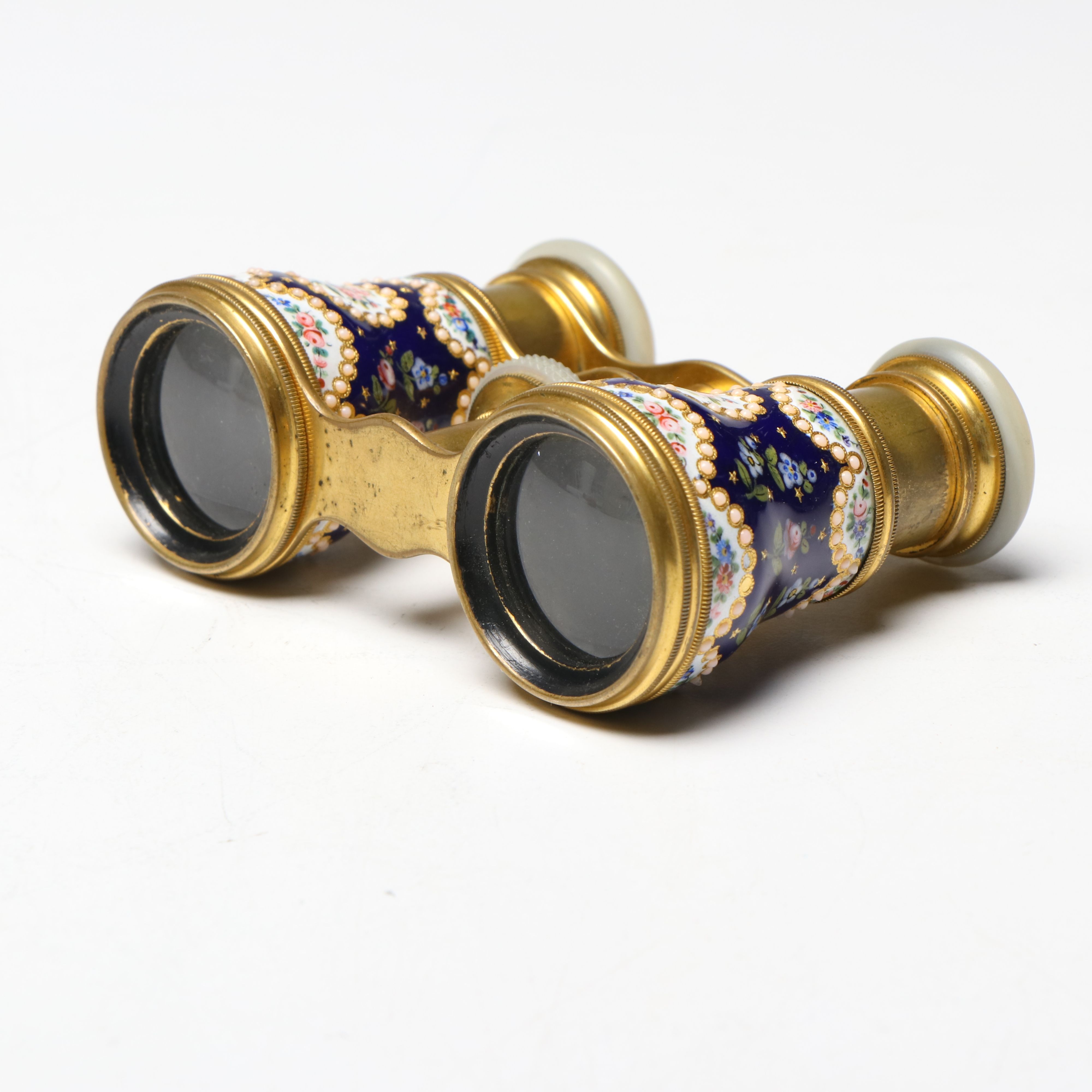 Lemaire Paris Floral Enamel and Mother-of-Pearl Opera Glasses