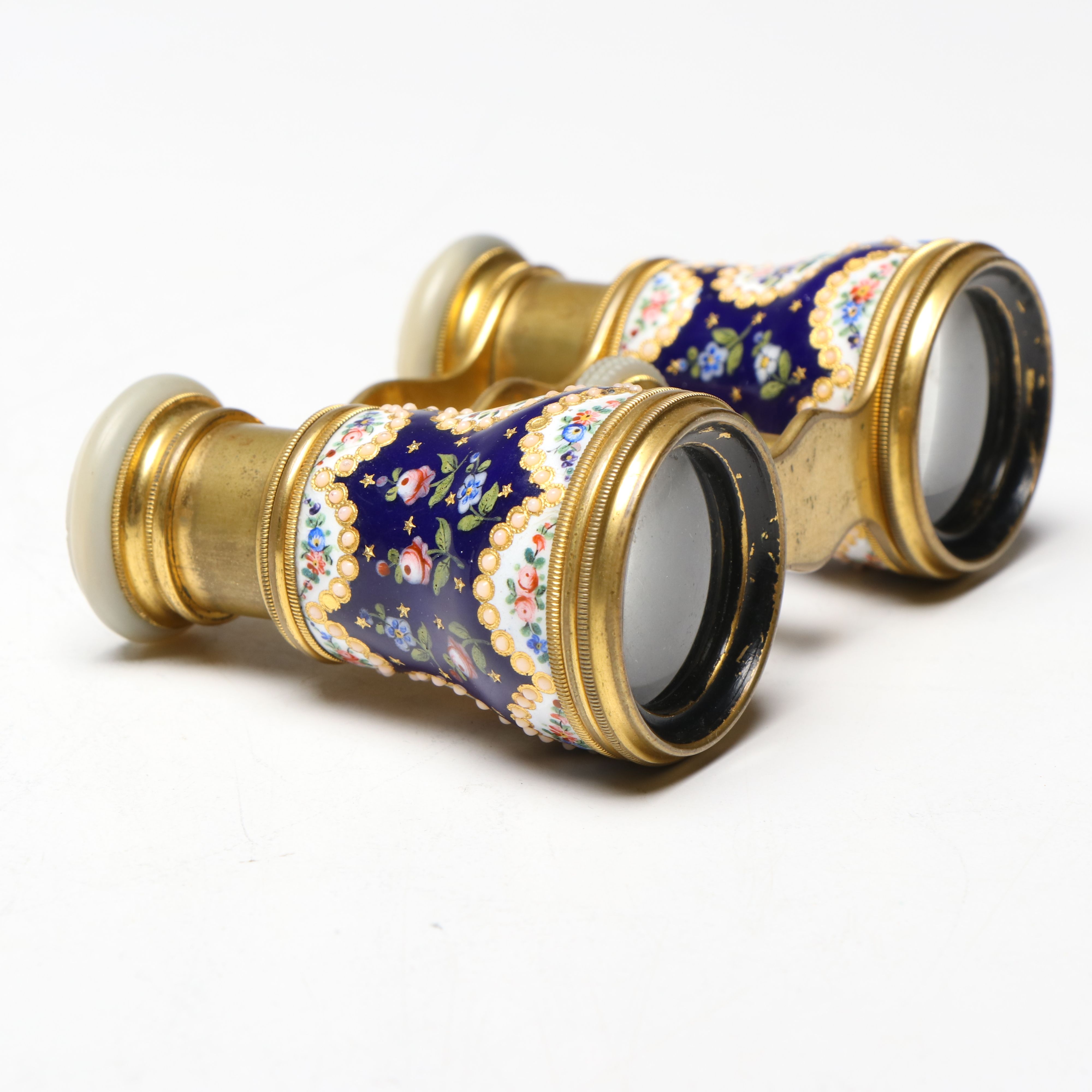 Lemaire Paris Floral Enamel and Mother-of-Pearl Opera Glasses