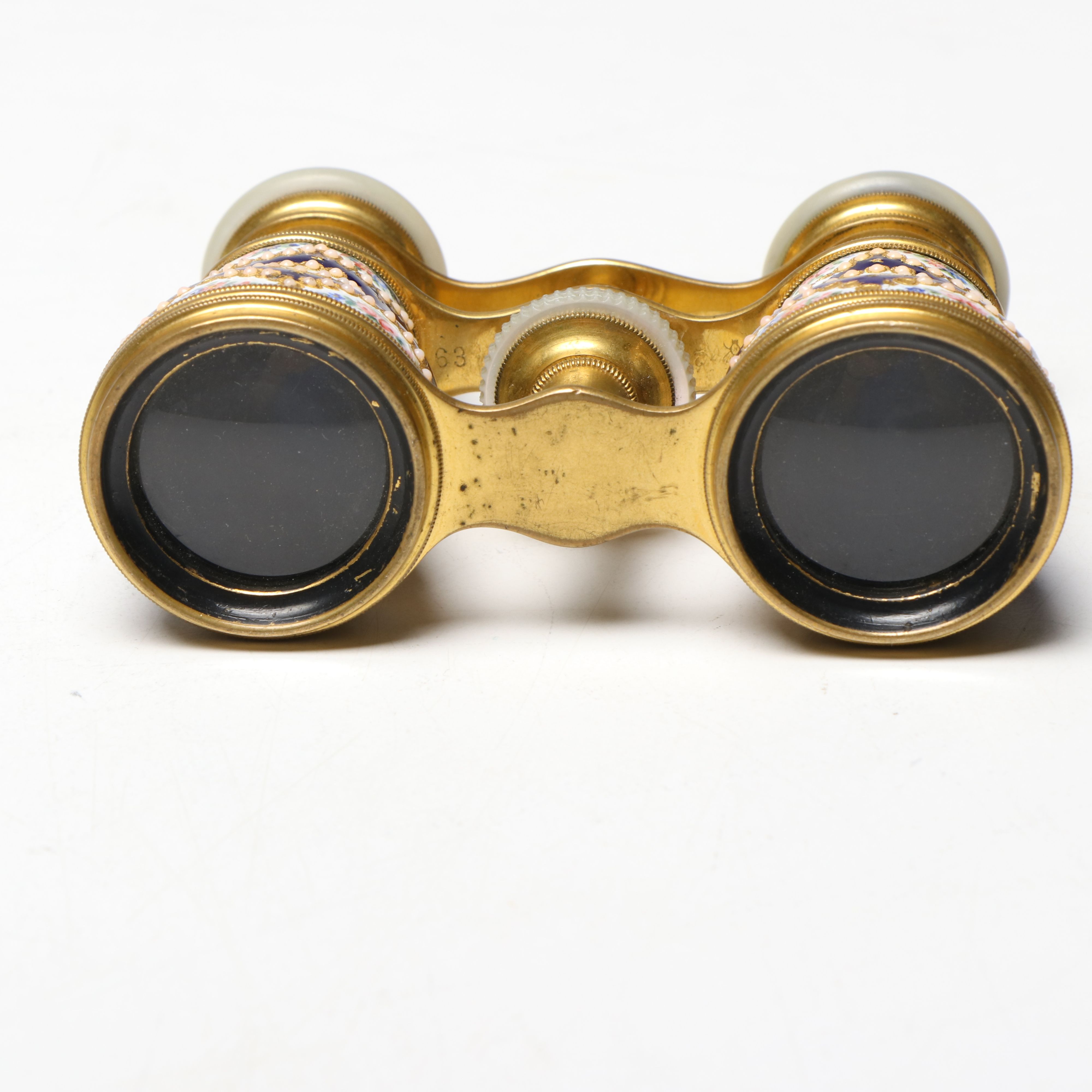 Lemaire Paris Floral Enamel and Mother-of-Pearl Opera Glasses