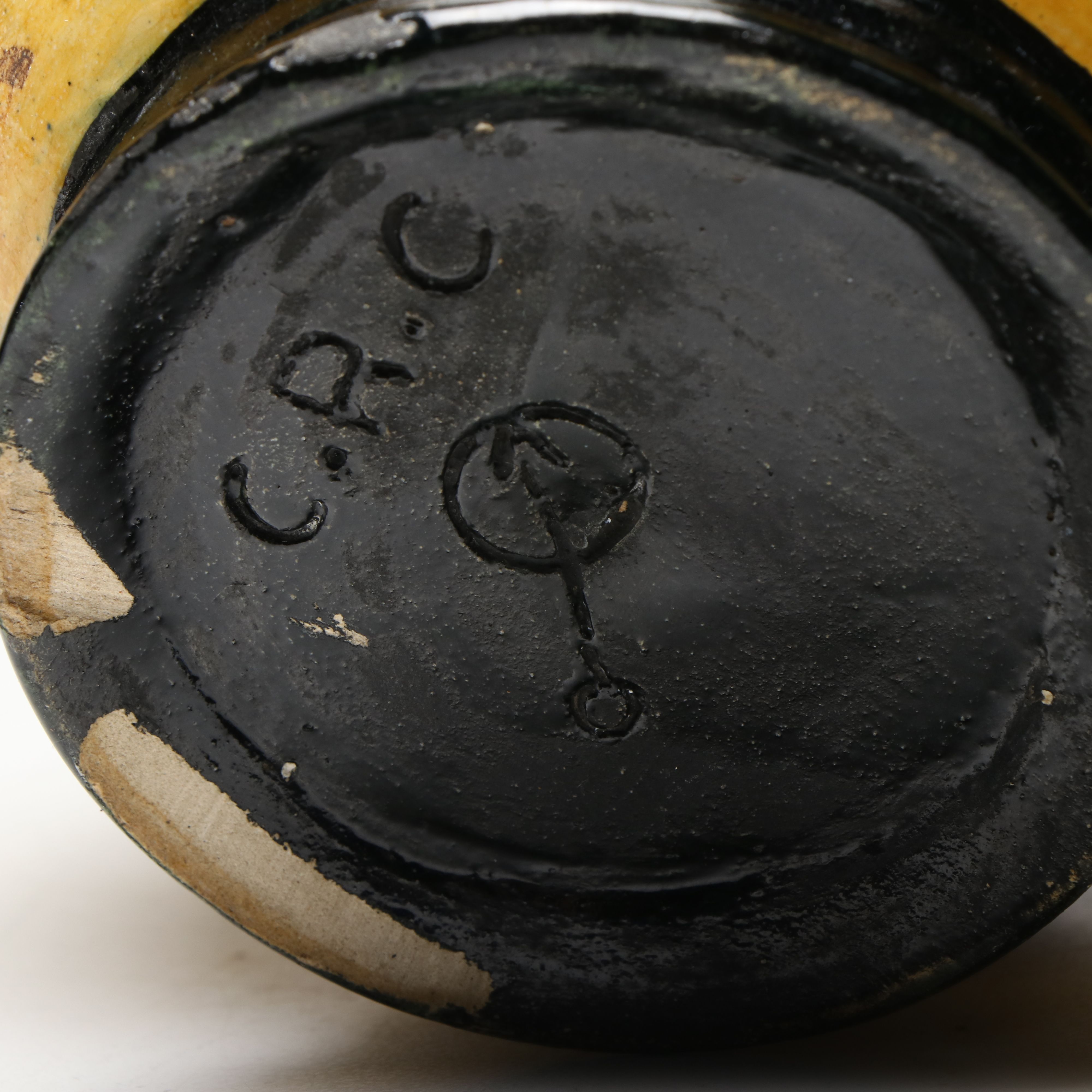 Art Deco Majolica Style Nude Figure Ceramic Vase