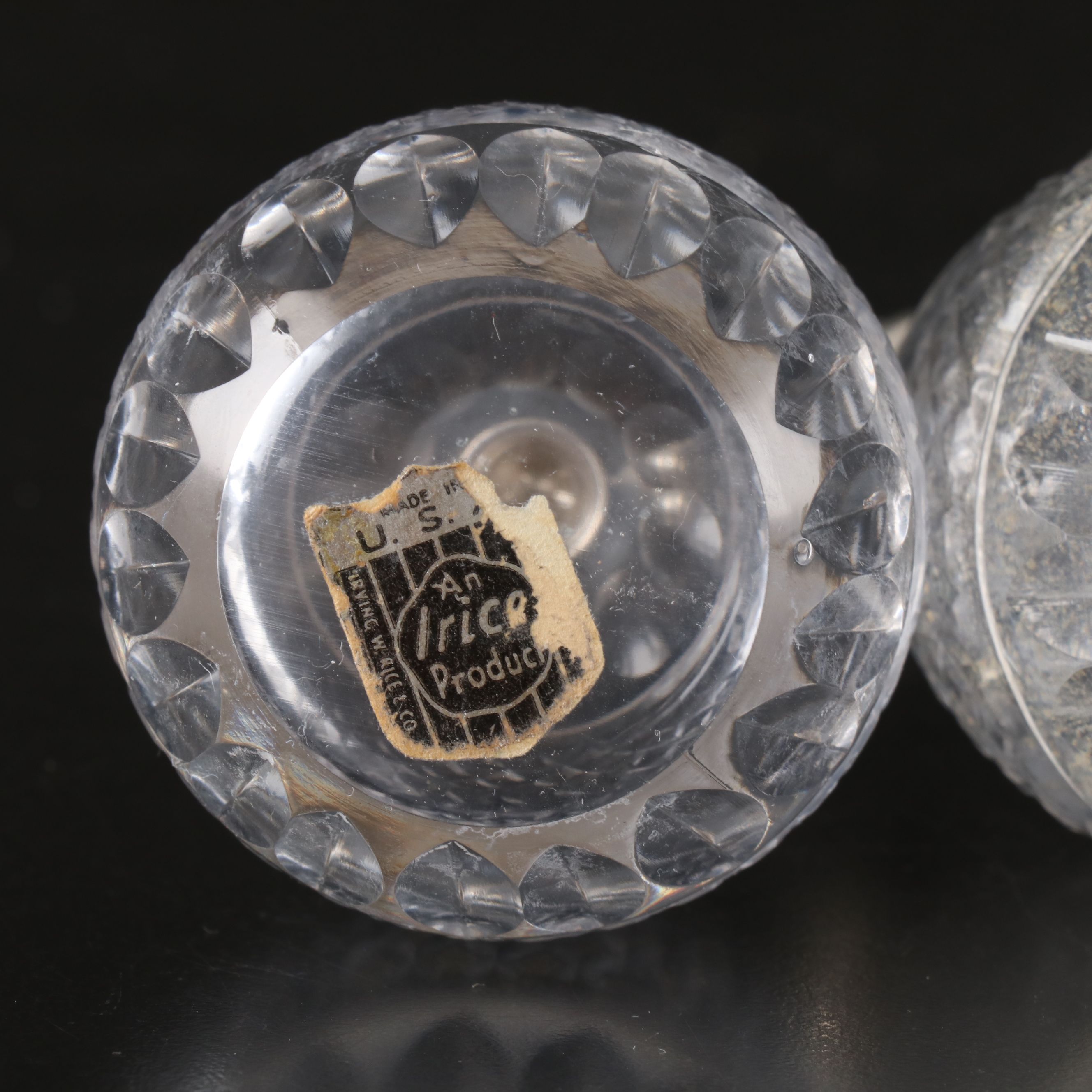 Irving W. Rice & Co. Glass Shakers with Sterling Caps, Early to Mid-20th C.