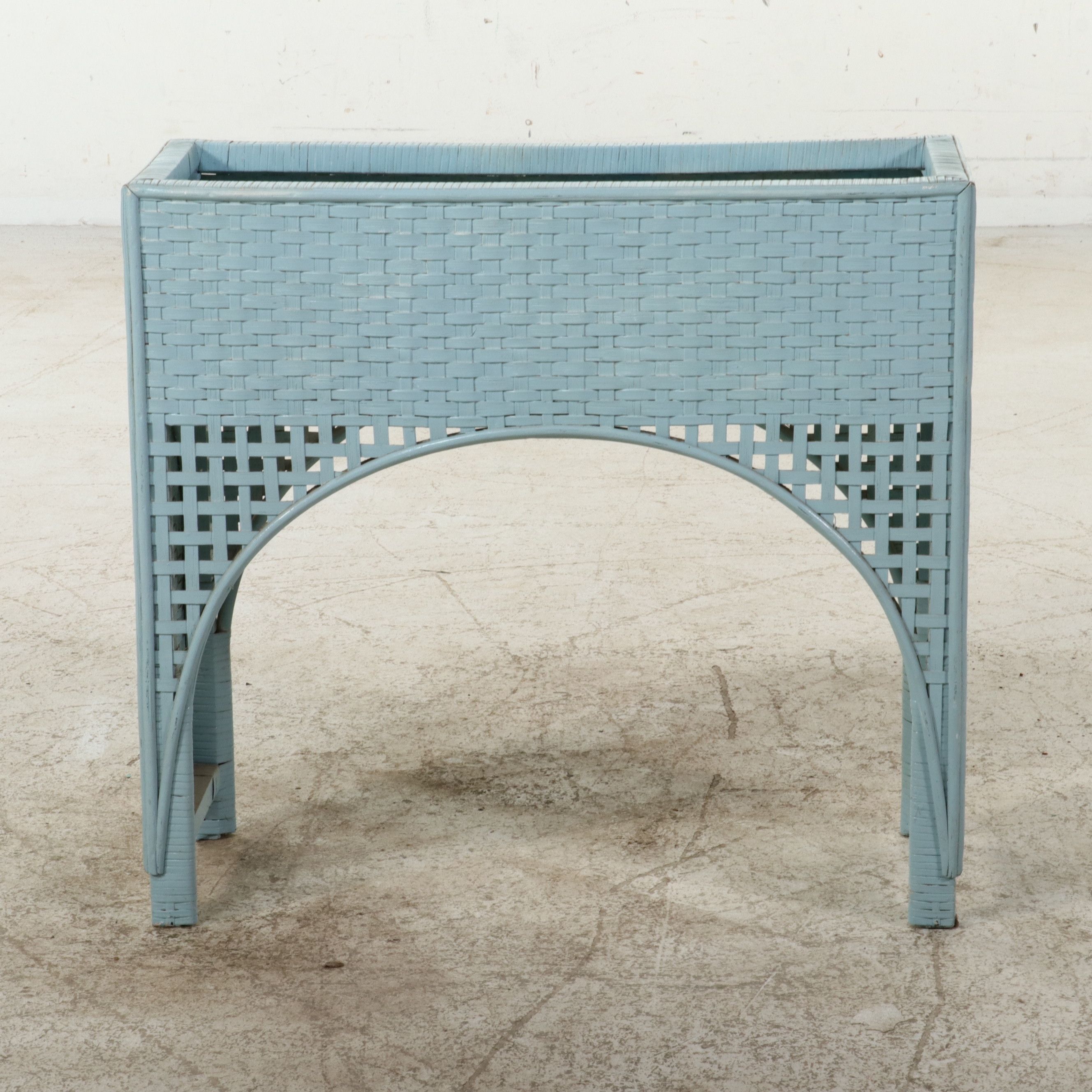 Hand-Painted Split Bamboo Standing Trough Planter