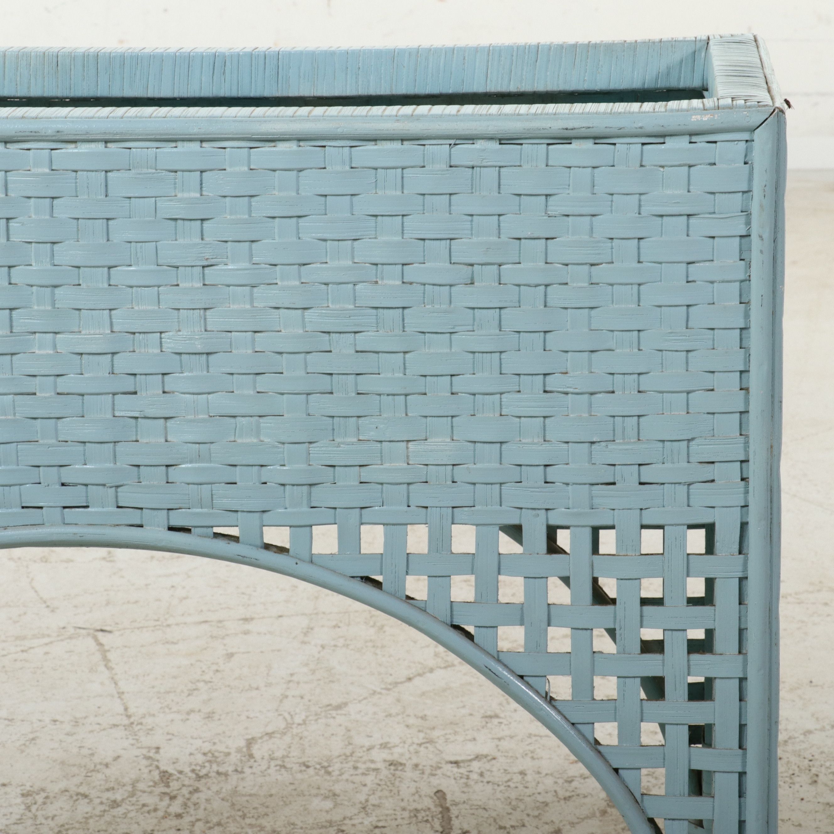 Hand-Painted Split Bamboo Standing Trough Planter