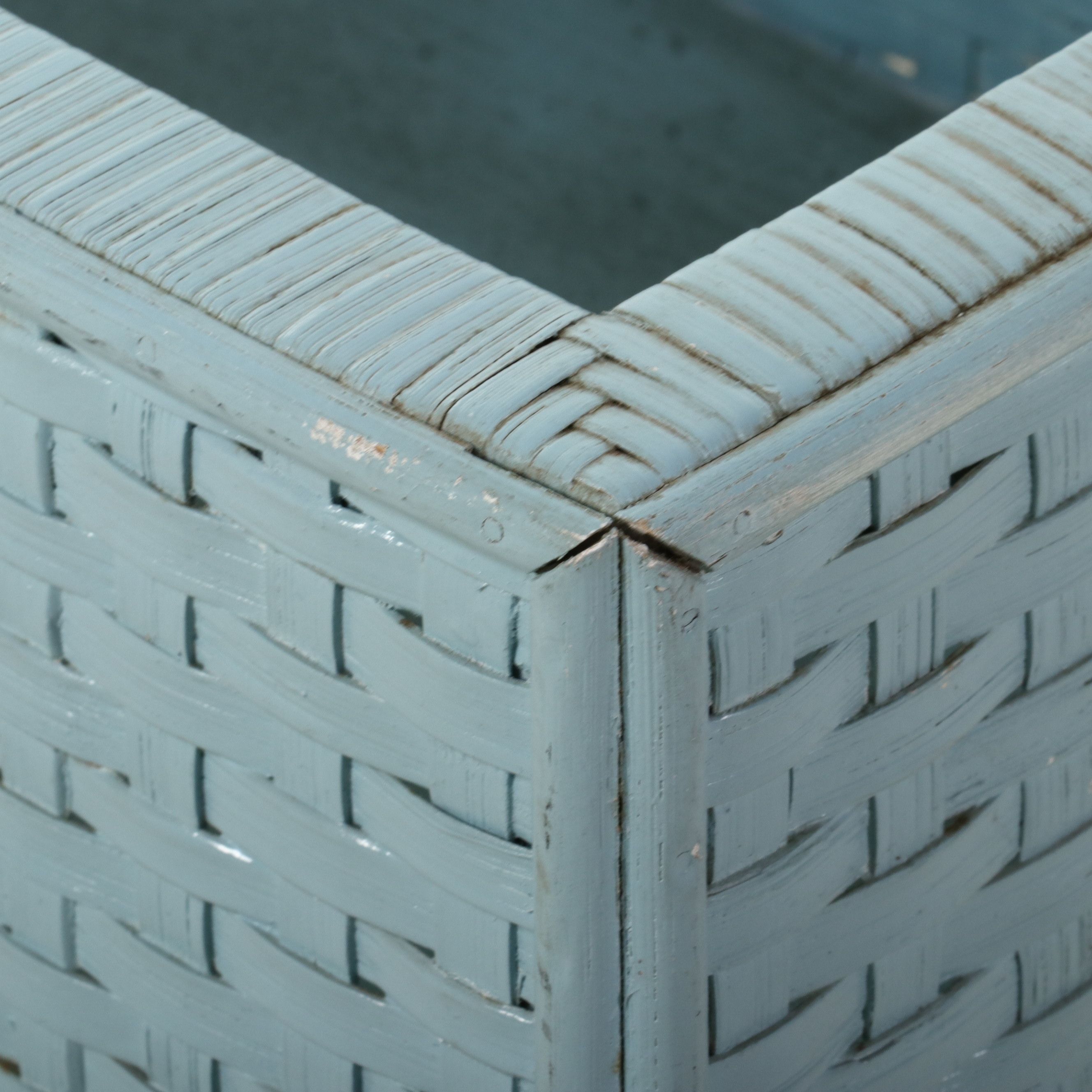 Hand-Painted Split Bamboo Standing Trough Planter