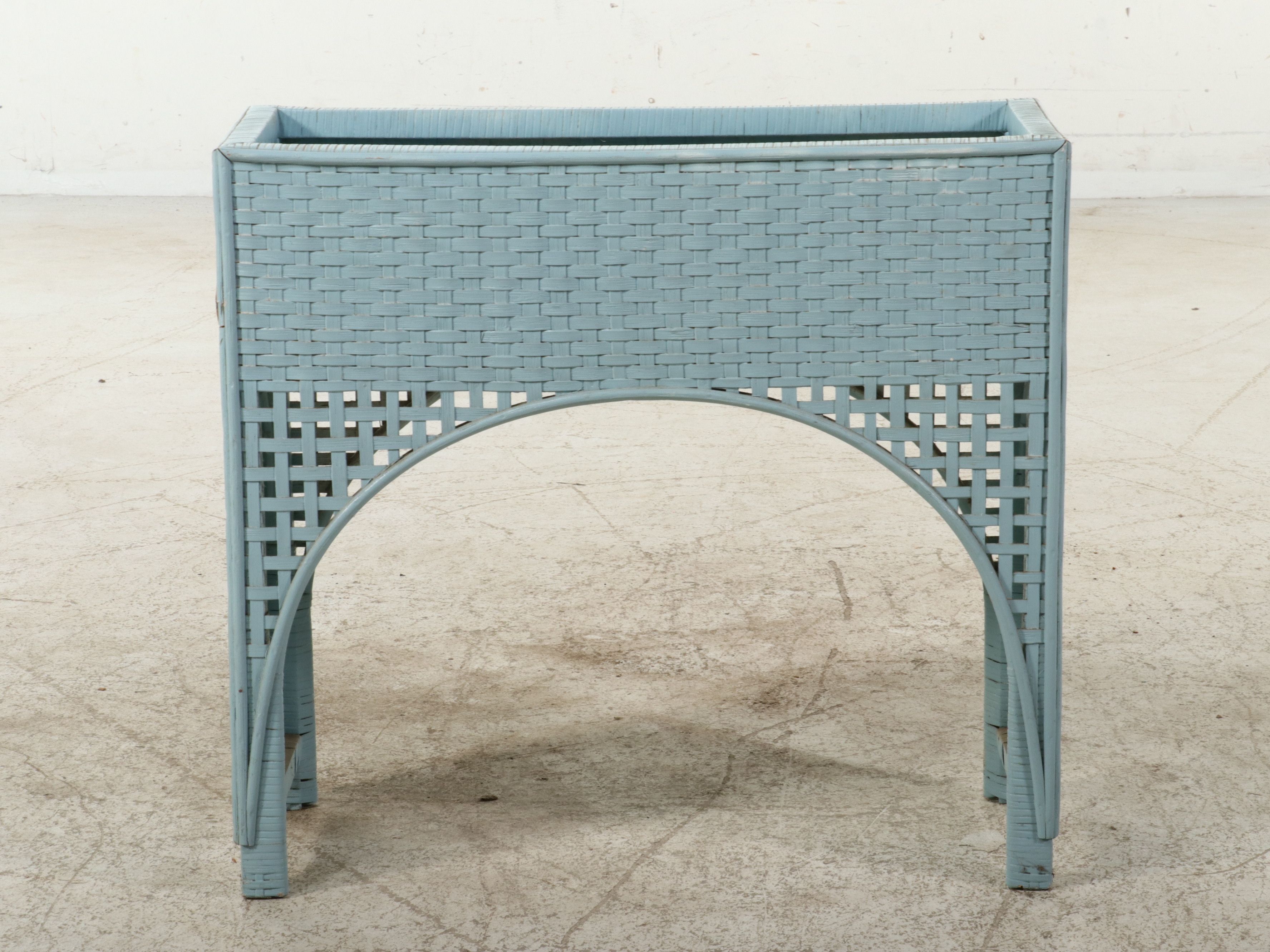 Hand-Painted Split Bamboo Standing Trough Planter