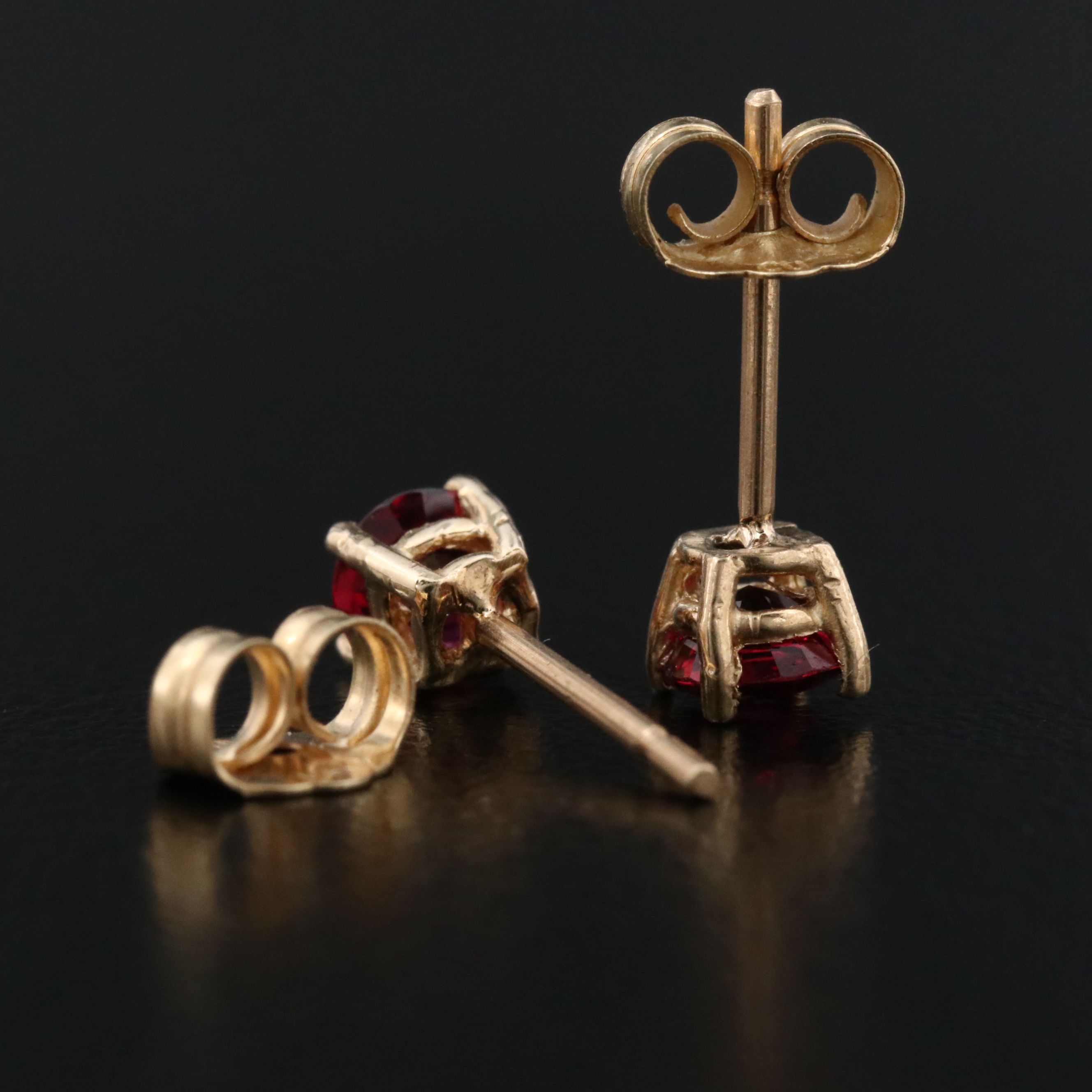 14K Ruby Stud Earrings