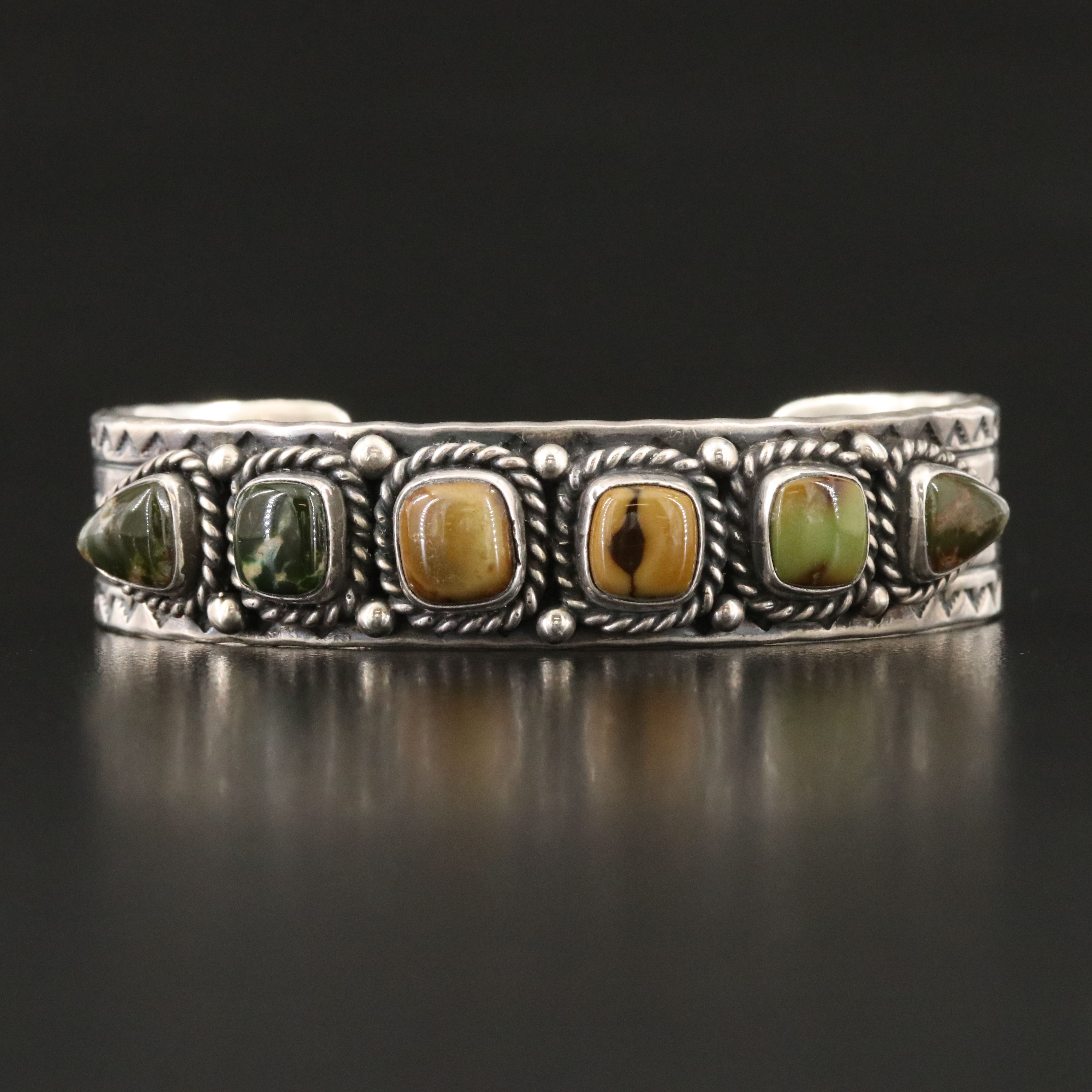 Raymond Beard Navajo Diné Sterling Turquoise Cuff Bracelet