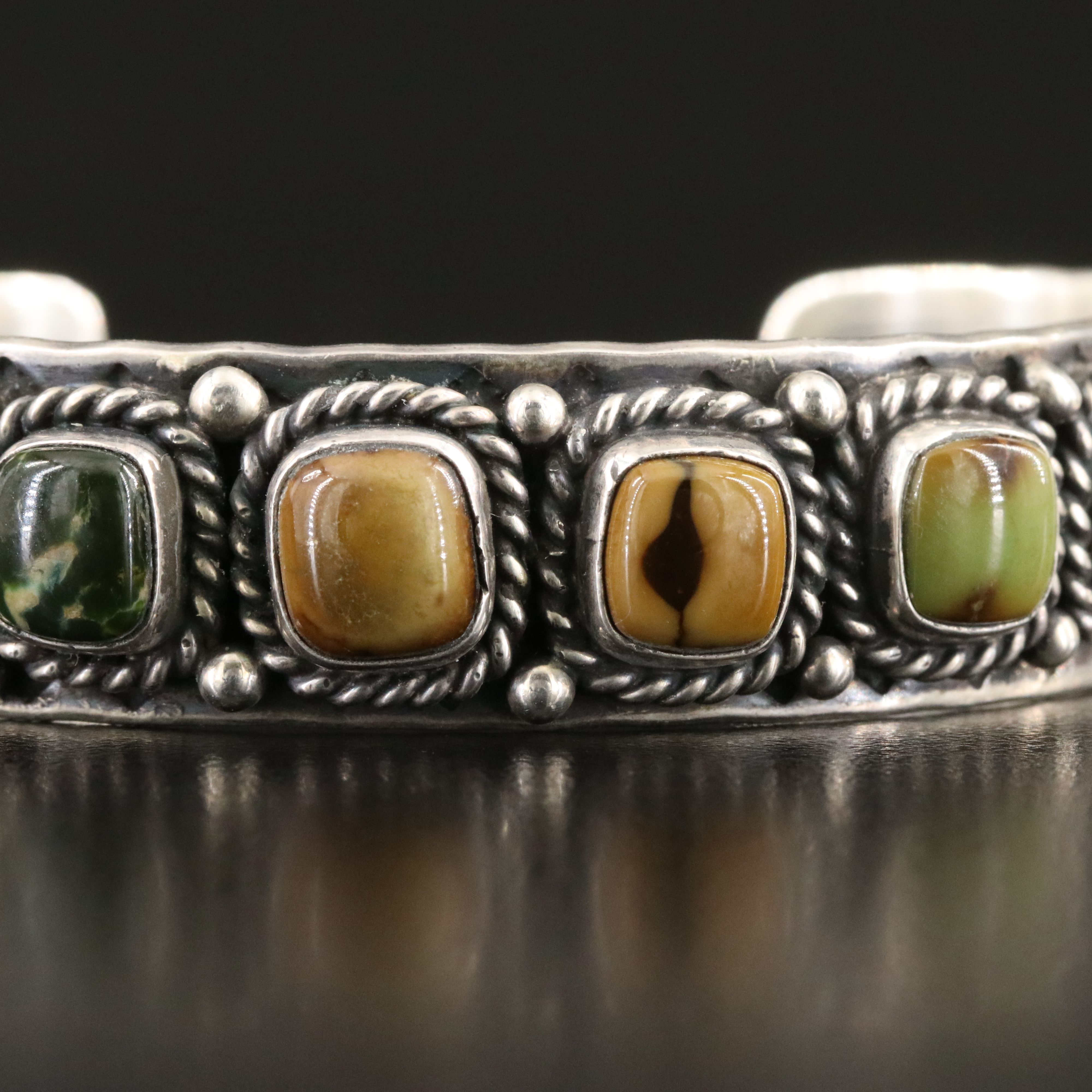 Raymond Beard Navajo Diné Sterling Turquoise Cuff Bracelet