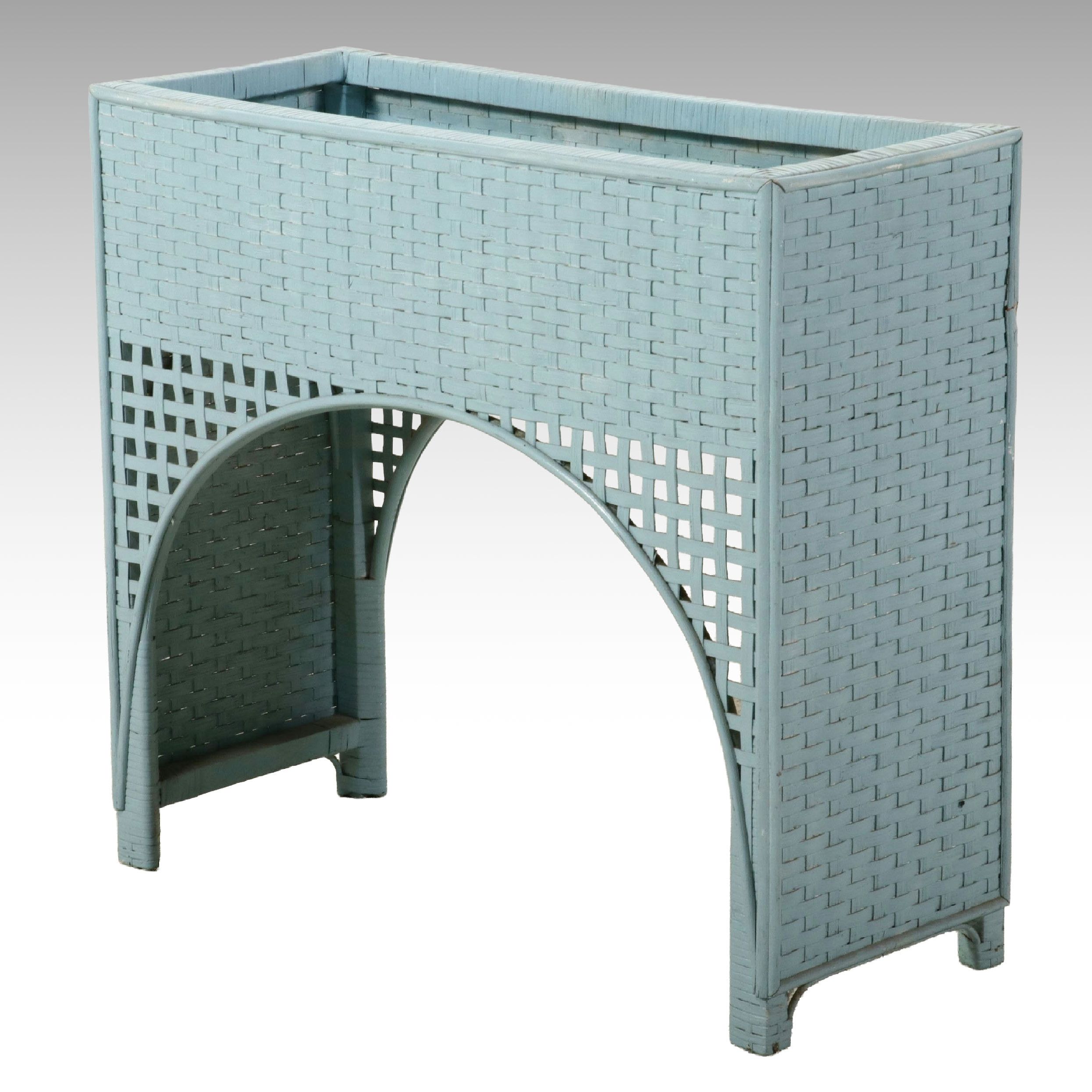 Hand-Painted Split Bamboo Standing Trough Planter