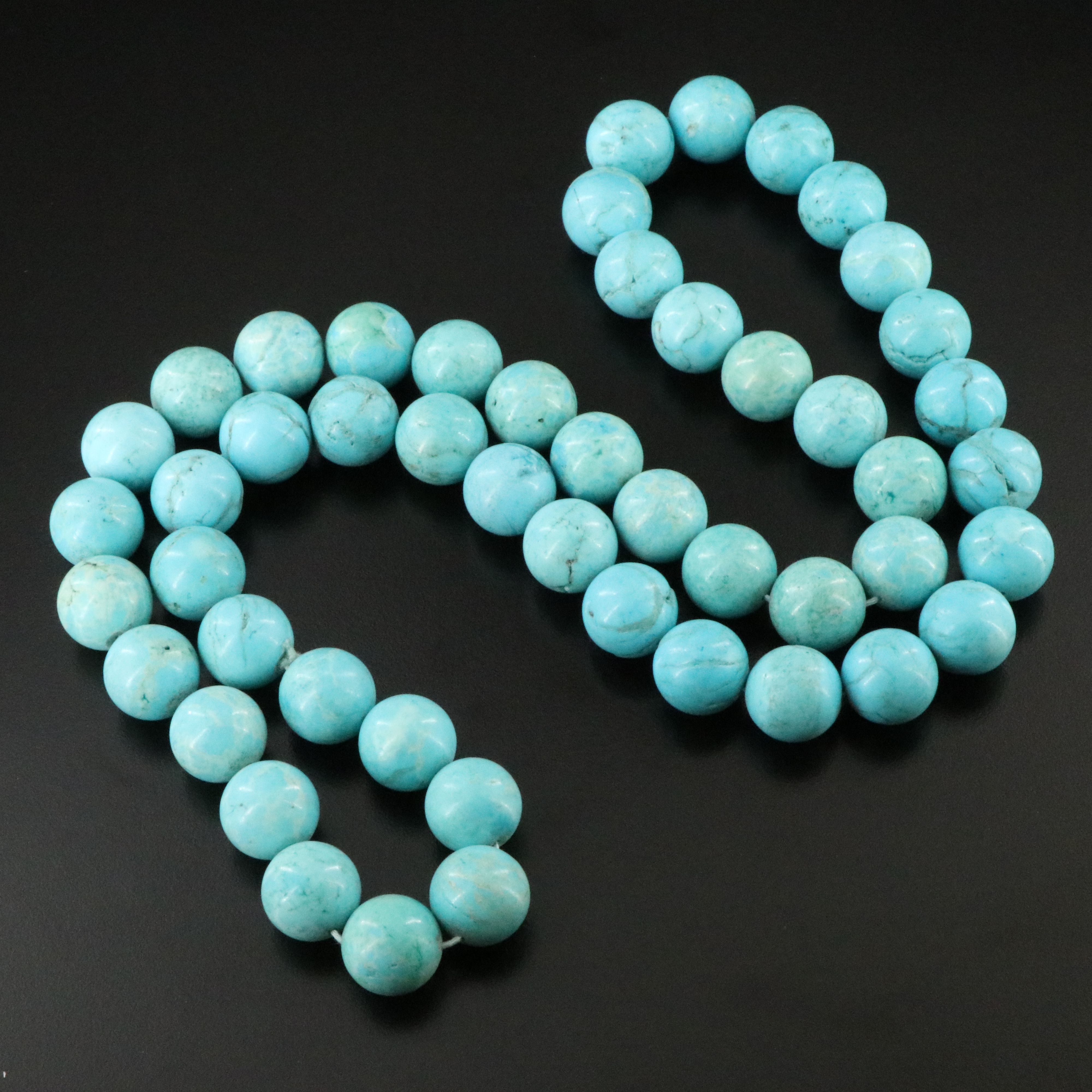 Endless Magnesite Bead Necklace