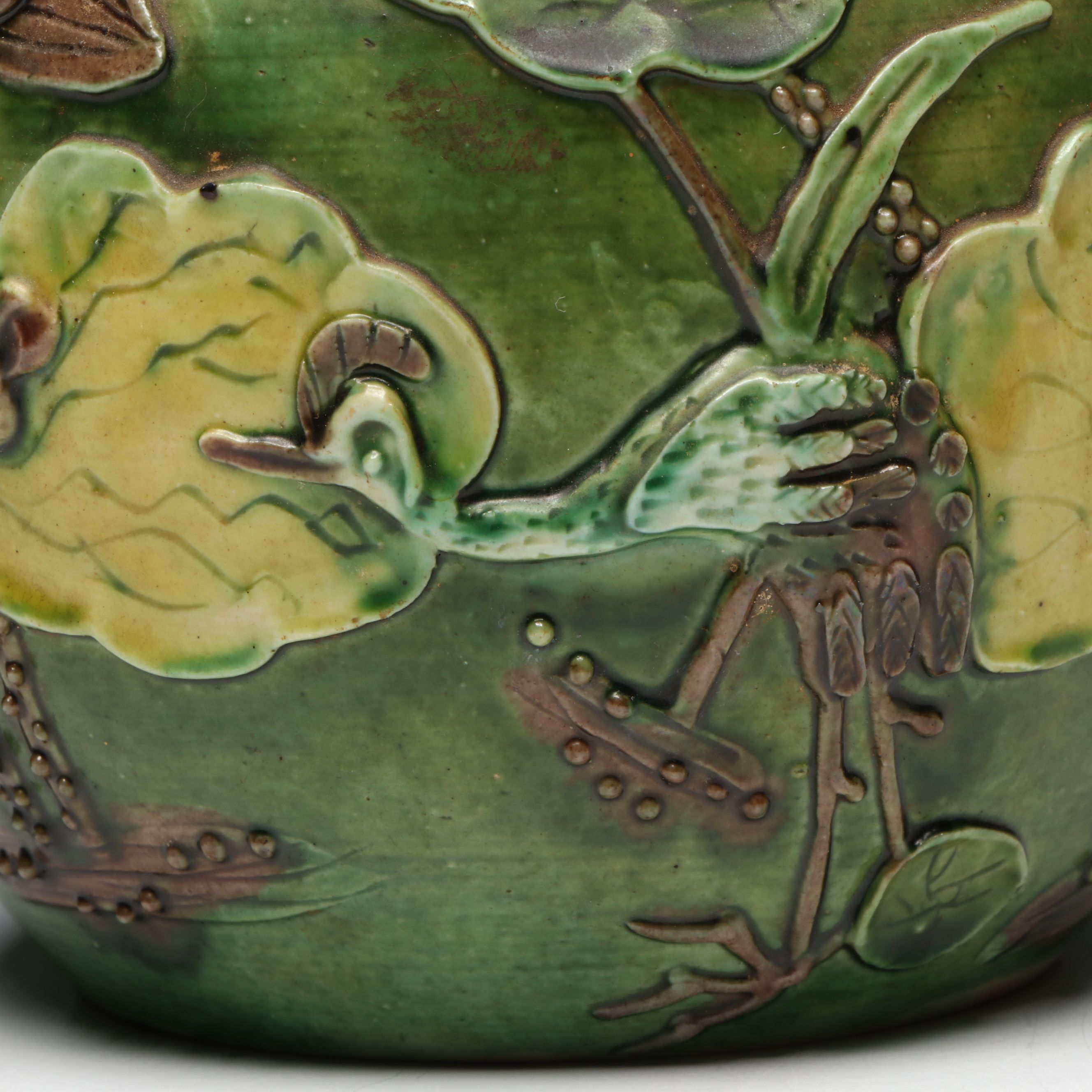 Wang Bingrong Style Majolica Ceramic Ginger Jar