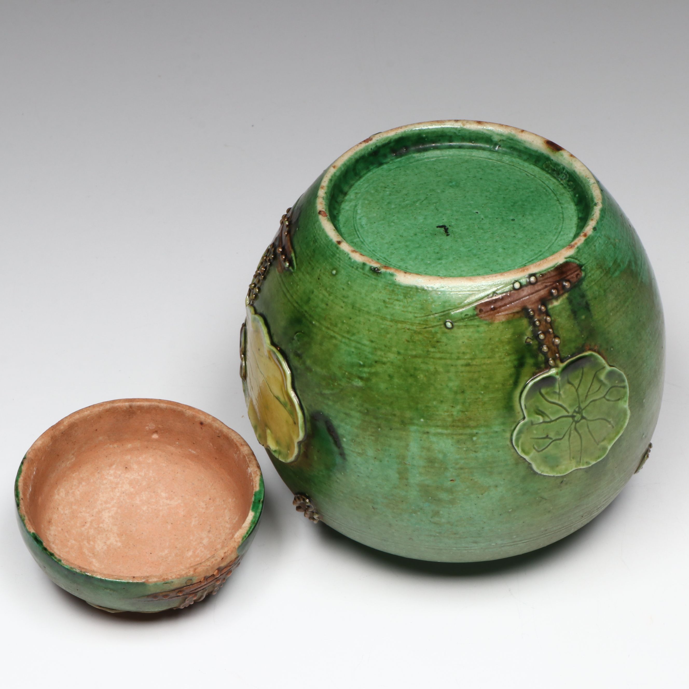 Wang Bingrong Style Majolica Ceramic Ginger Jar