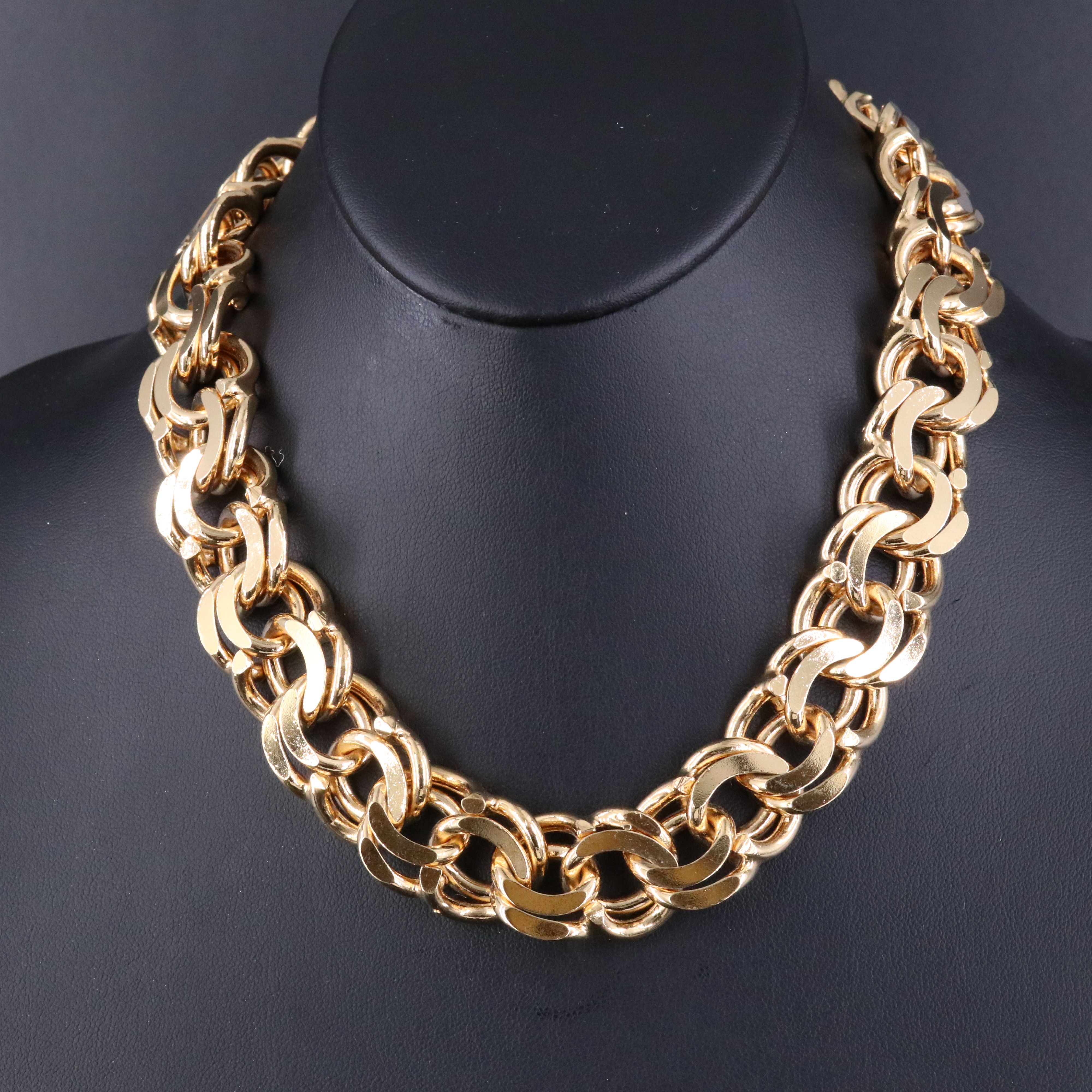 Vintage Guy Laroche Double Curb Link Necklace