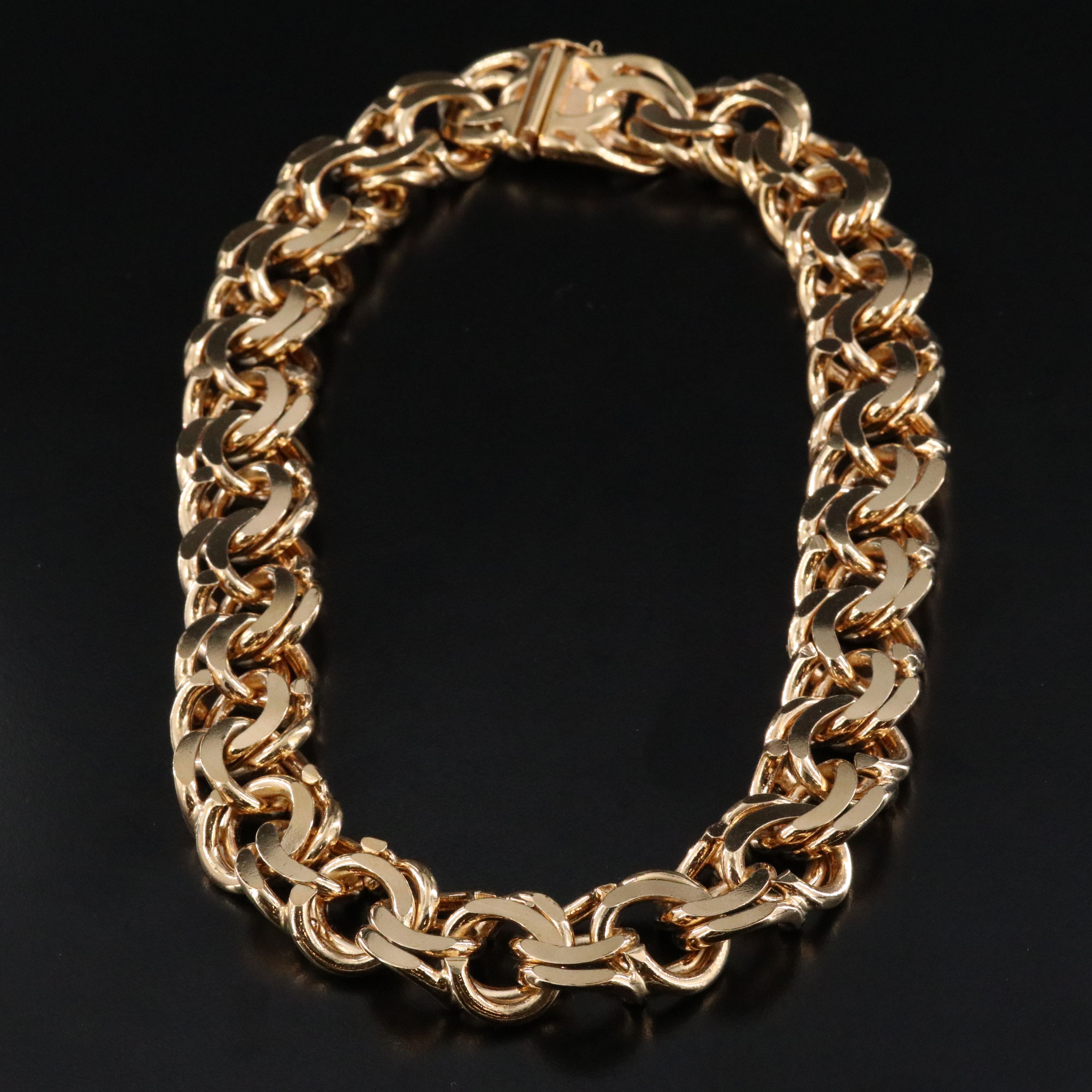 Vintage Guy Laroche Double Curb Link Necklace