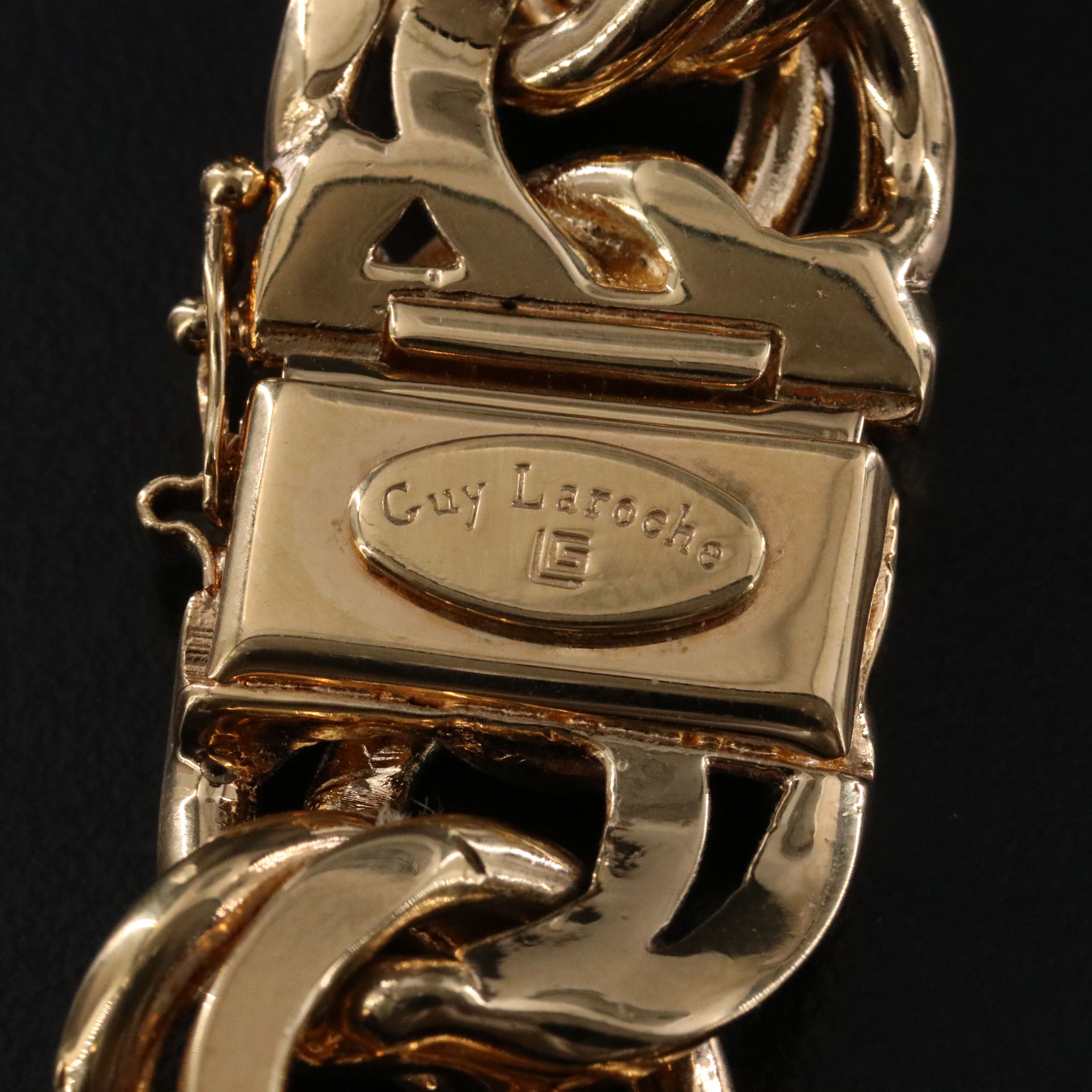 Vintage Guy Laroche Double Curb Link Necklace