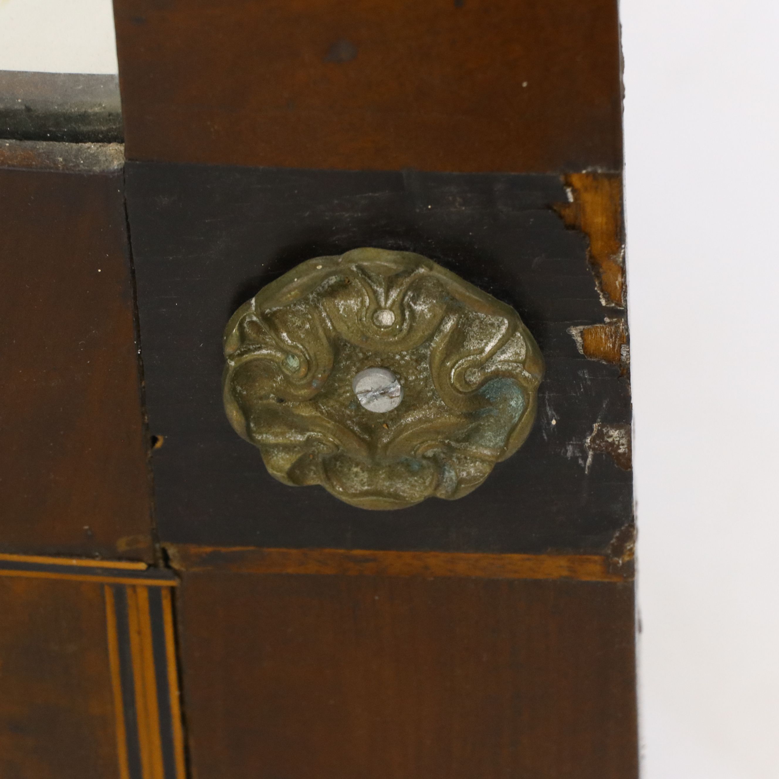 Biedermeier Style Flame Mahogany Veneered Trumeau Mirror, Early to Mid-19th C.