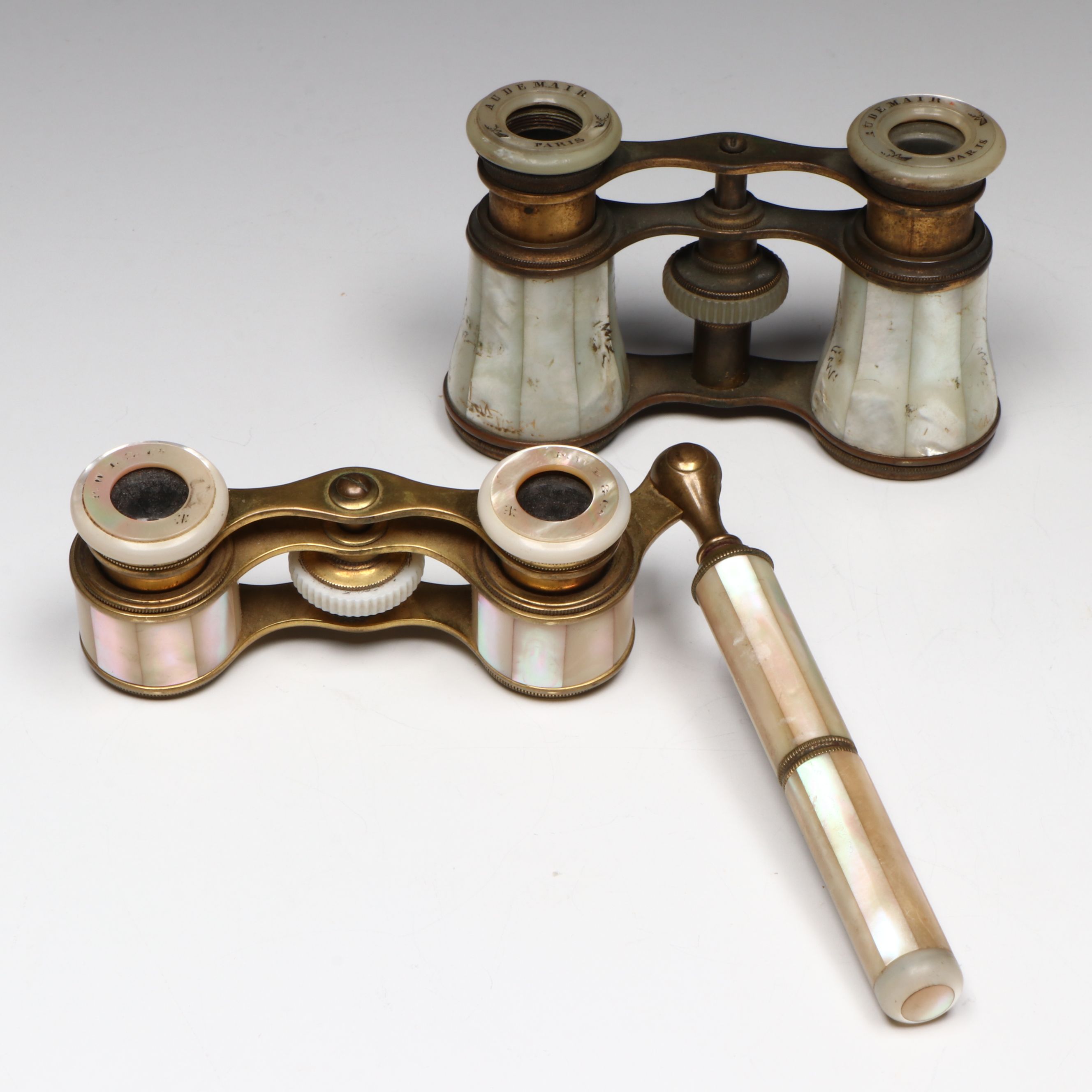 P.W. & L. and Audemair Mother-of-Pearl Opera Glasses, Late 19th/Early 20th C.