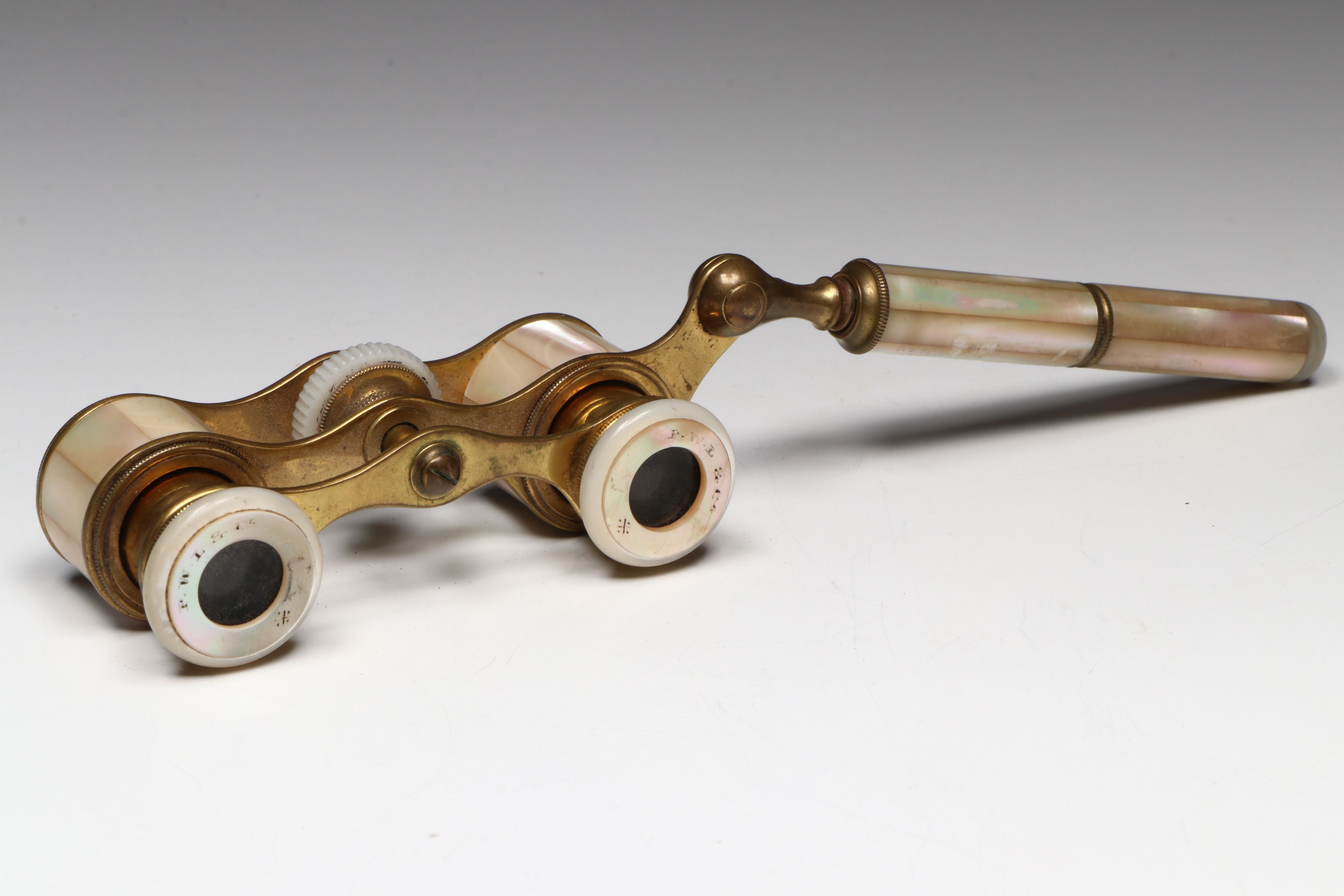 P.W. & L. and Audemair Mother-of-Pearl Opera Glasses, Late 19th/Early 20th C.