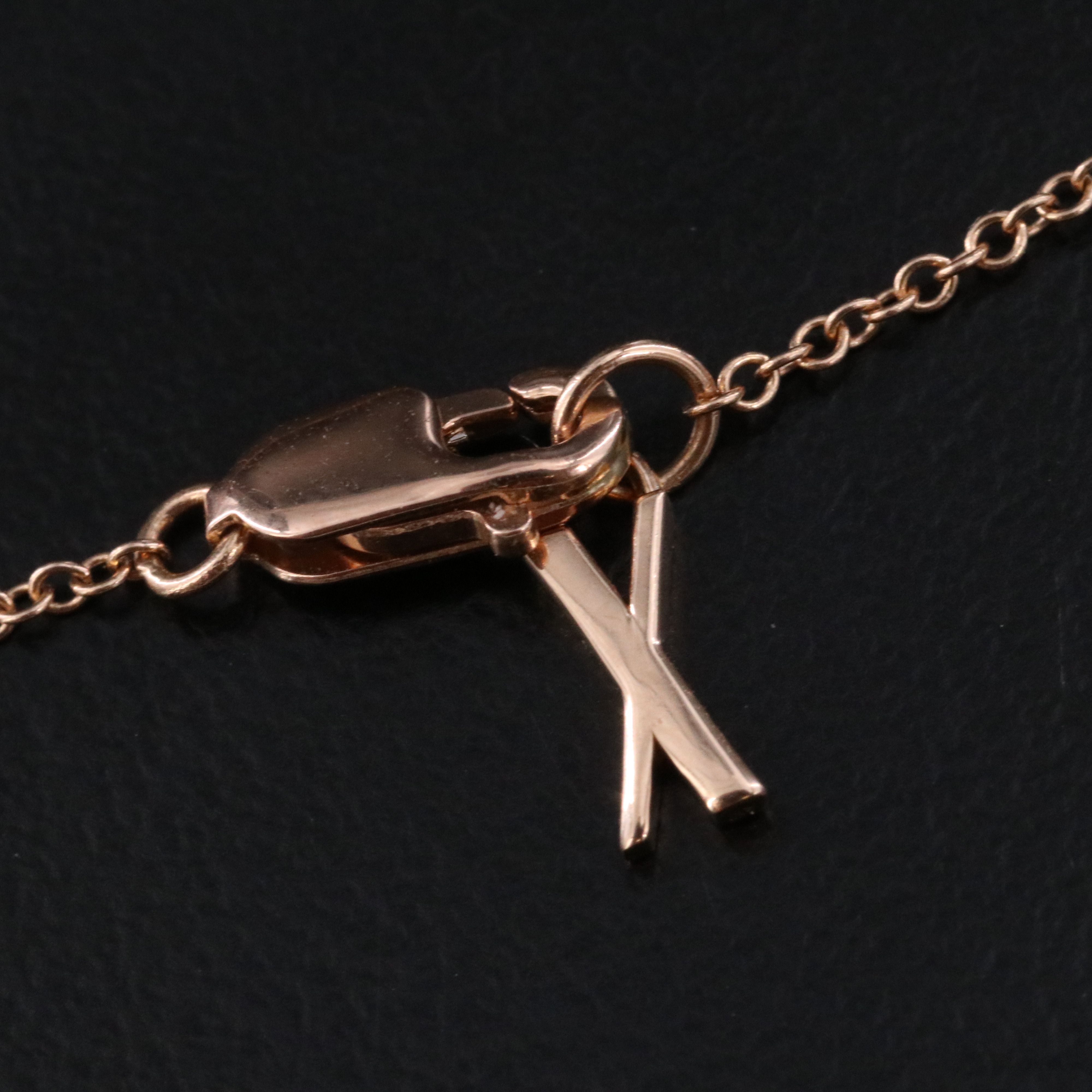 Tiffany & Co. Atlas 18K Rose Gold Interlocking Ring Necklace