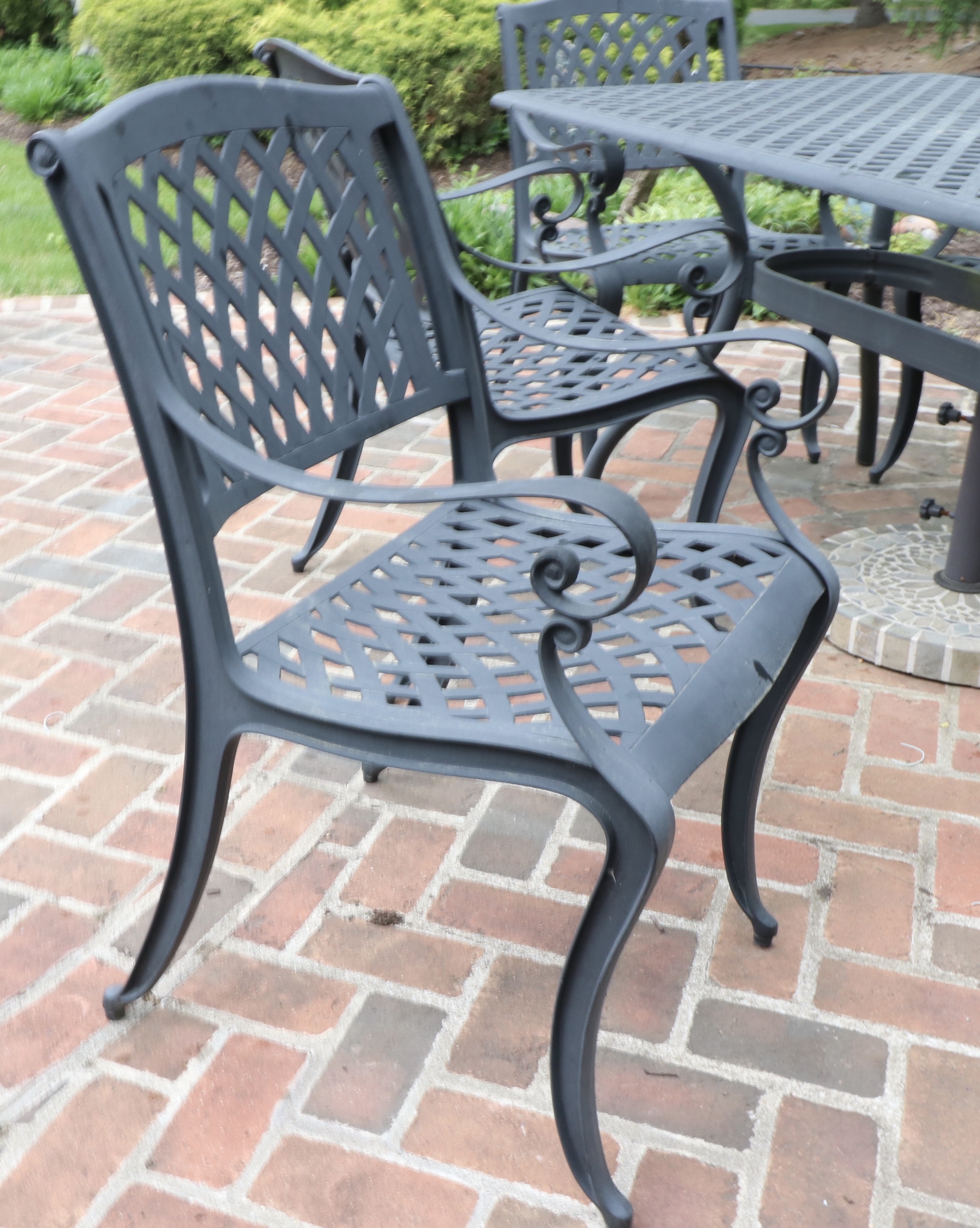 Six-Piece Cast Aluminum Patio Dining Set
