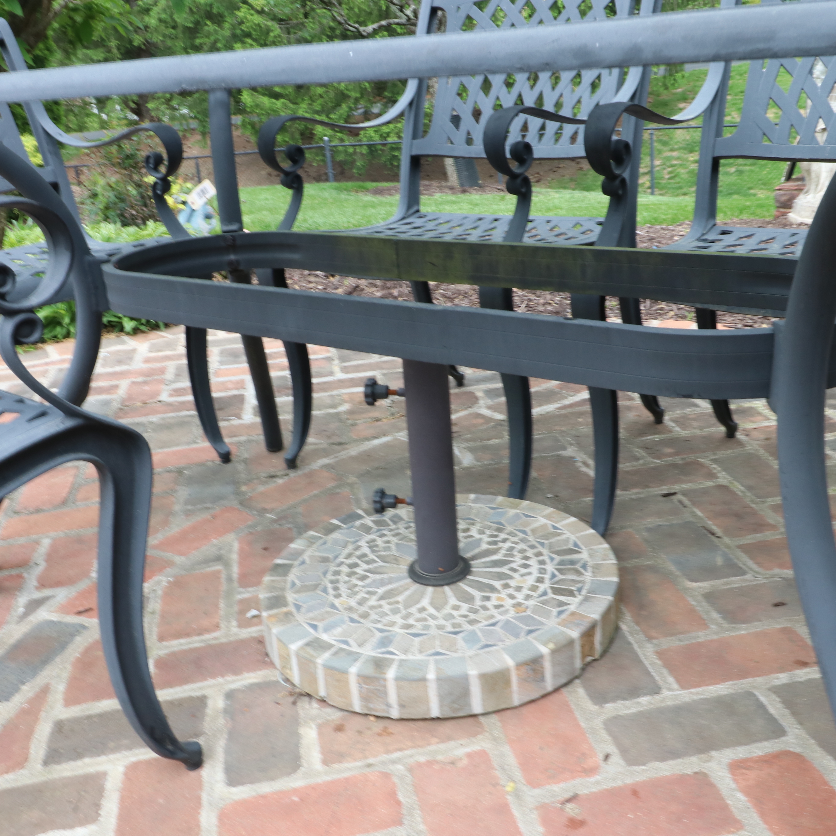 Six-Piece Cast Aluminum Patio Dining Set