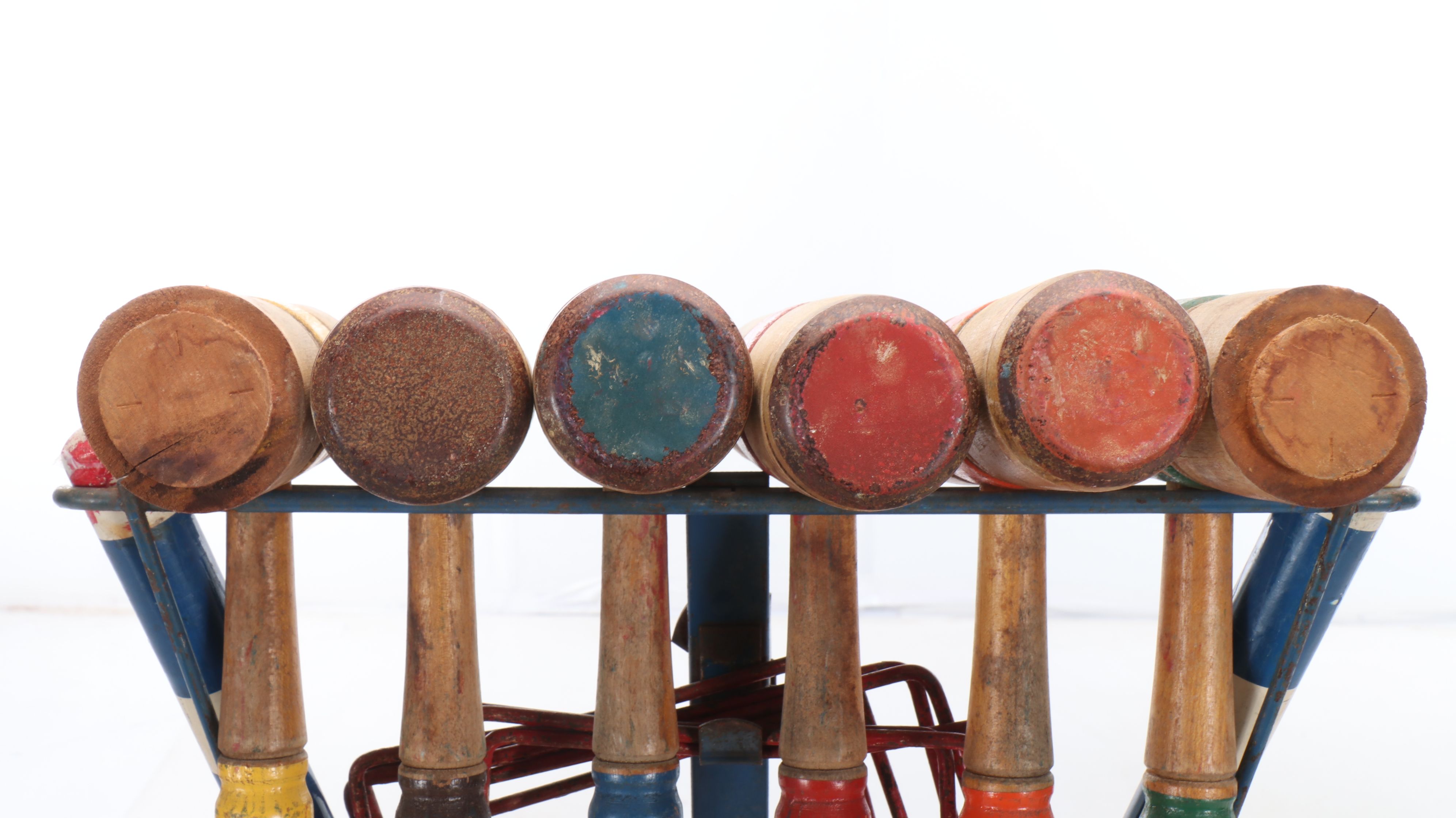Garton Rollway Croquet with Wheeled Wooden Cart, Mid-20th Century