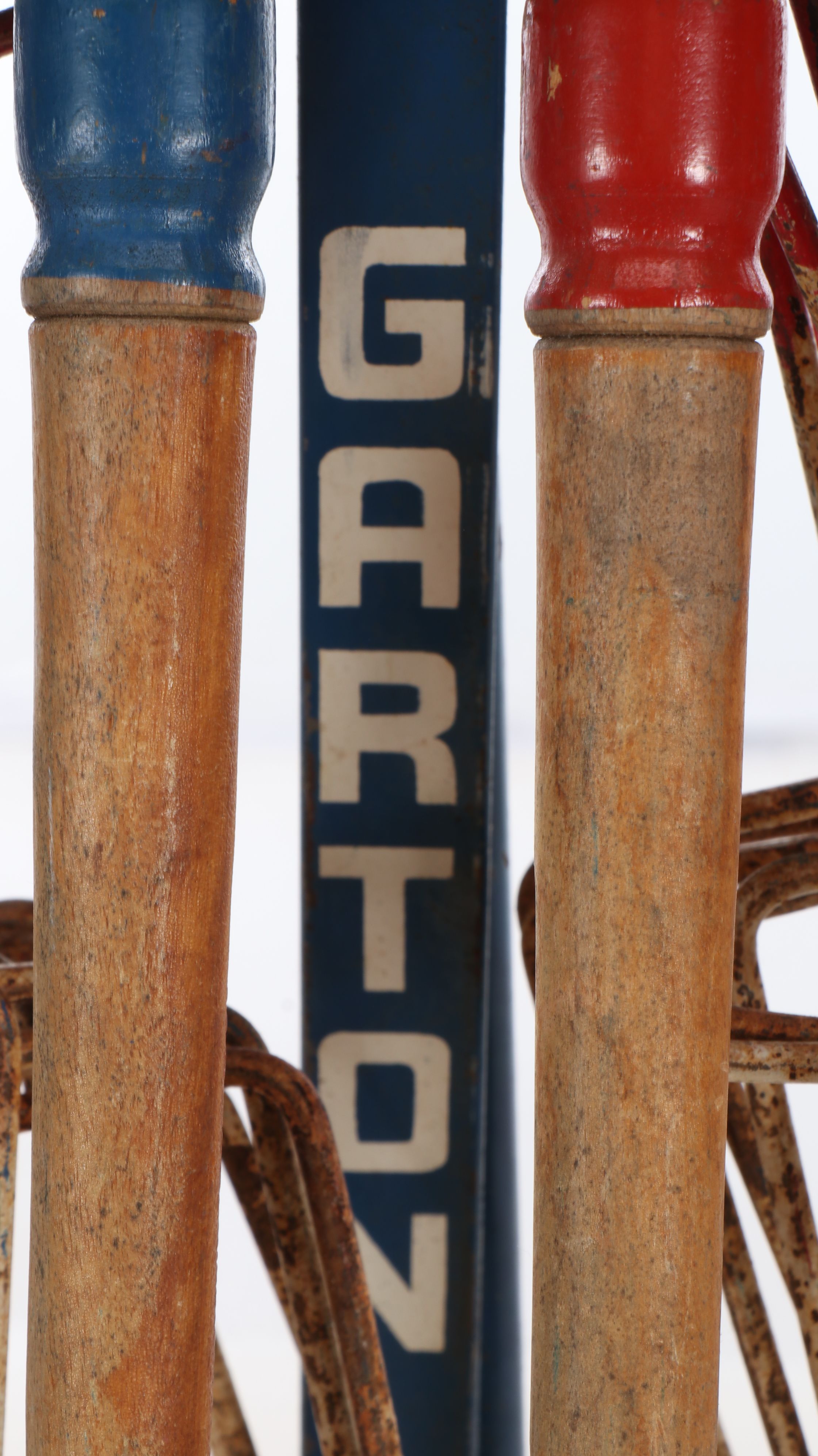 Garton Rollway Croquet with Wheeled Wooden Cart, Mid-20th Century