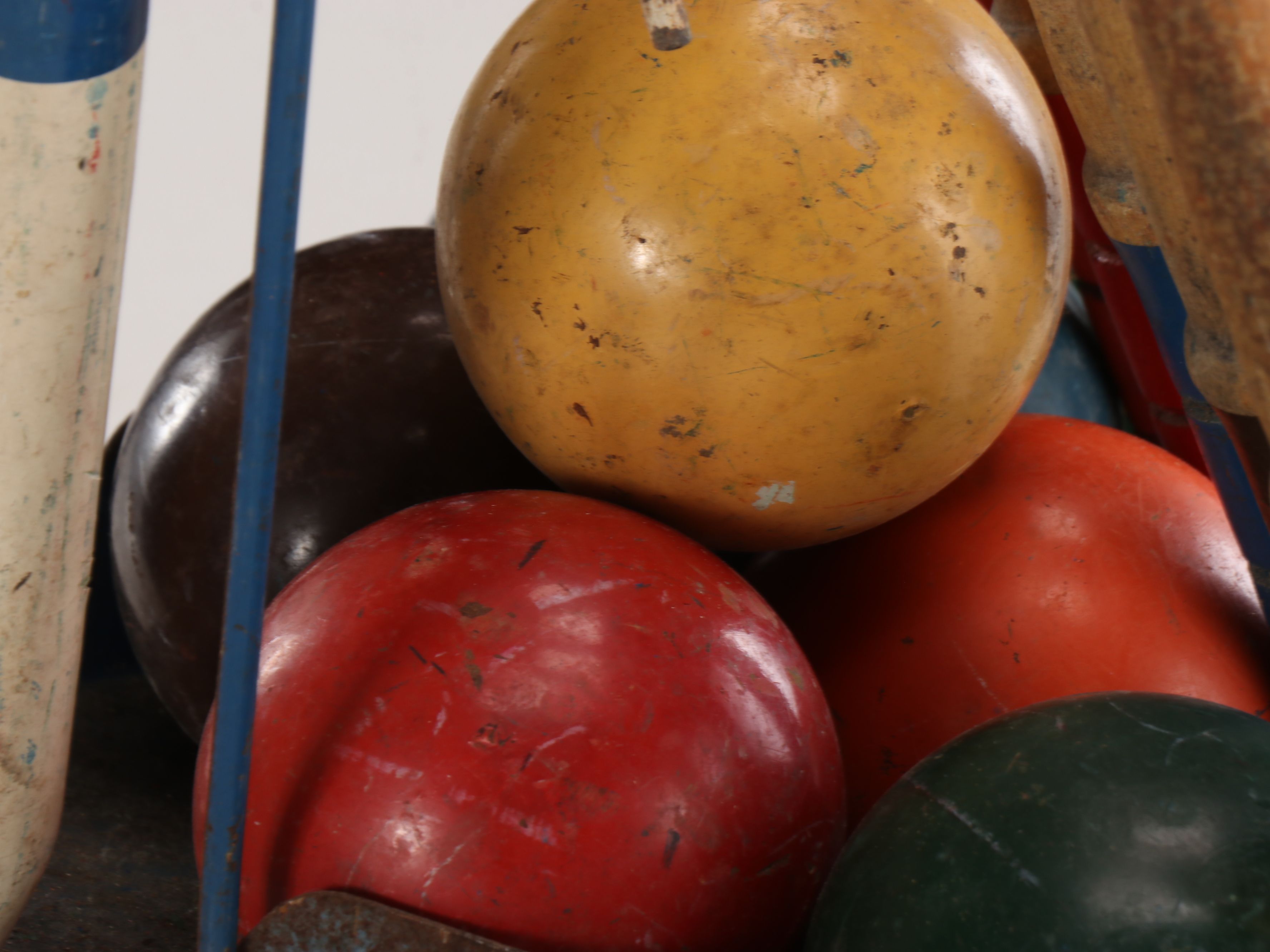 Garton Rollway Croquet with Wheeled Wooden Cart, Mid-20th Century