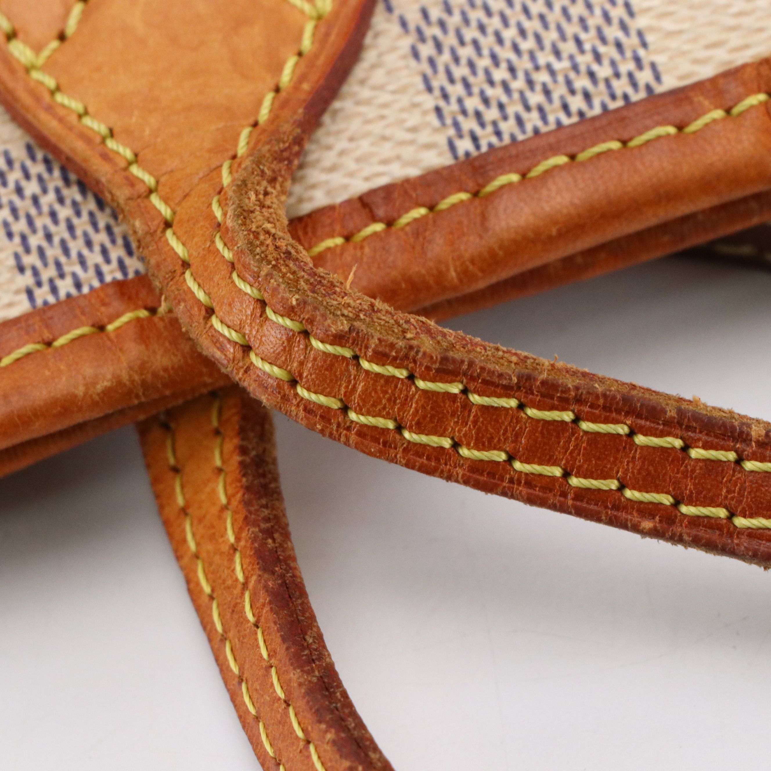 Louis Vuitton Neverfull PM Tote Bag in Damier Azur Canvas and Leather